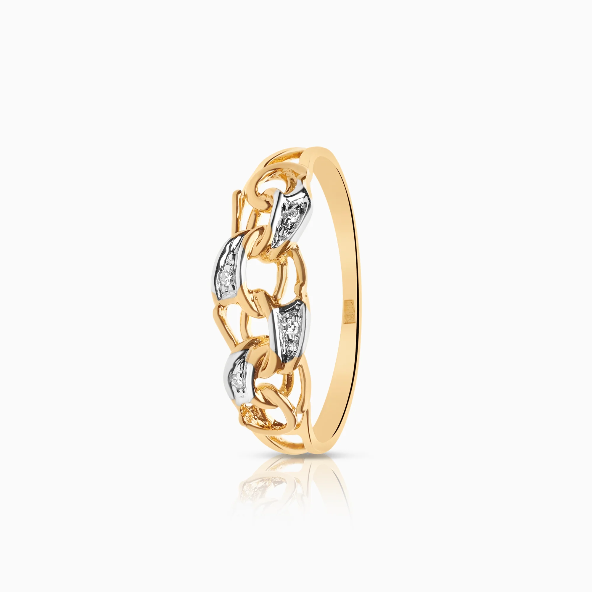 Bismarck ring 0.02ct 18K gold