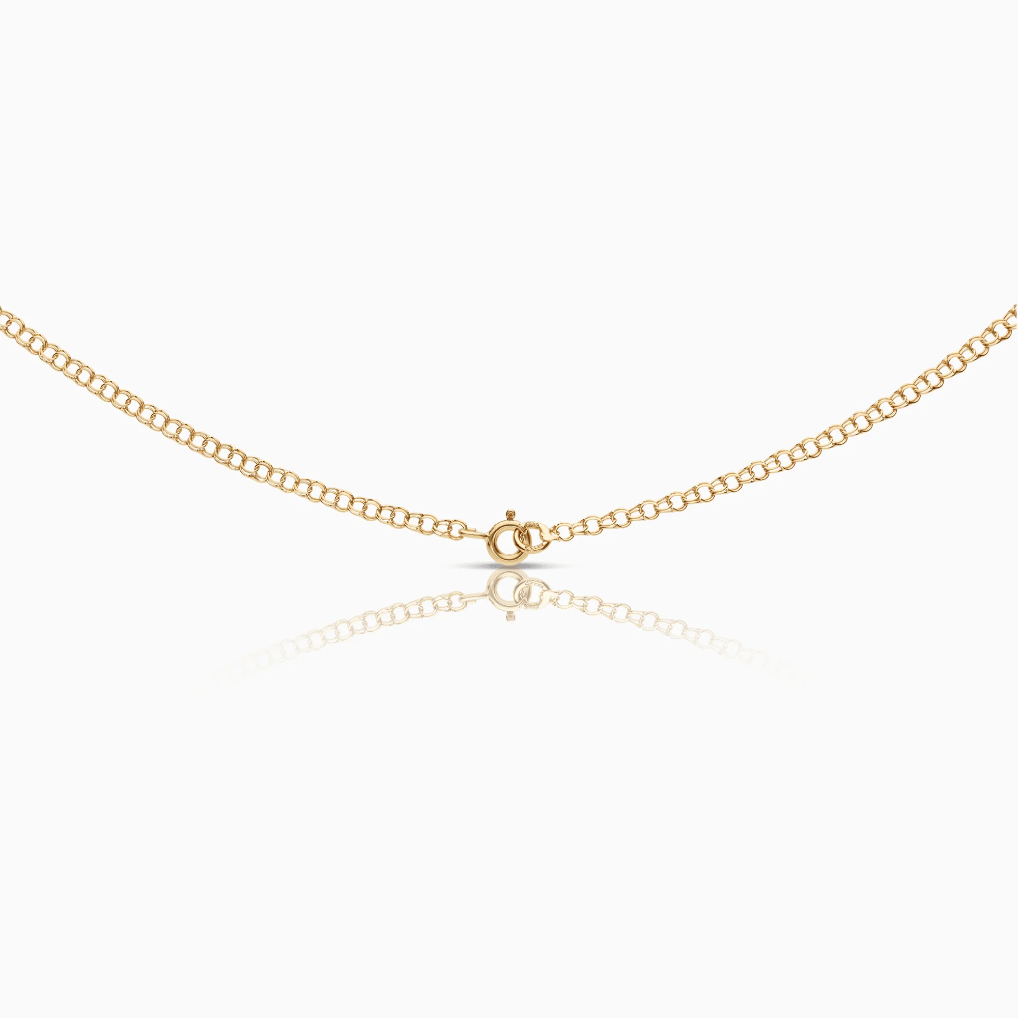 Bismarck link with heart pendant 0.08ct 18K gold - Image 3