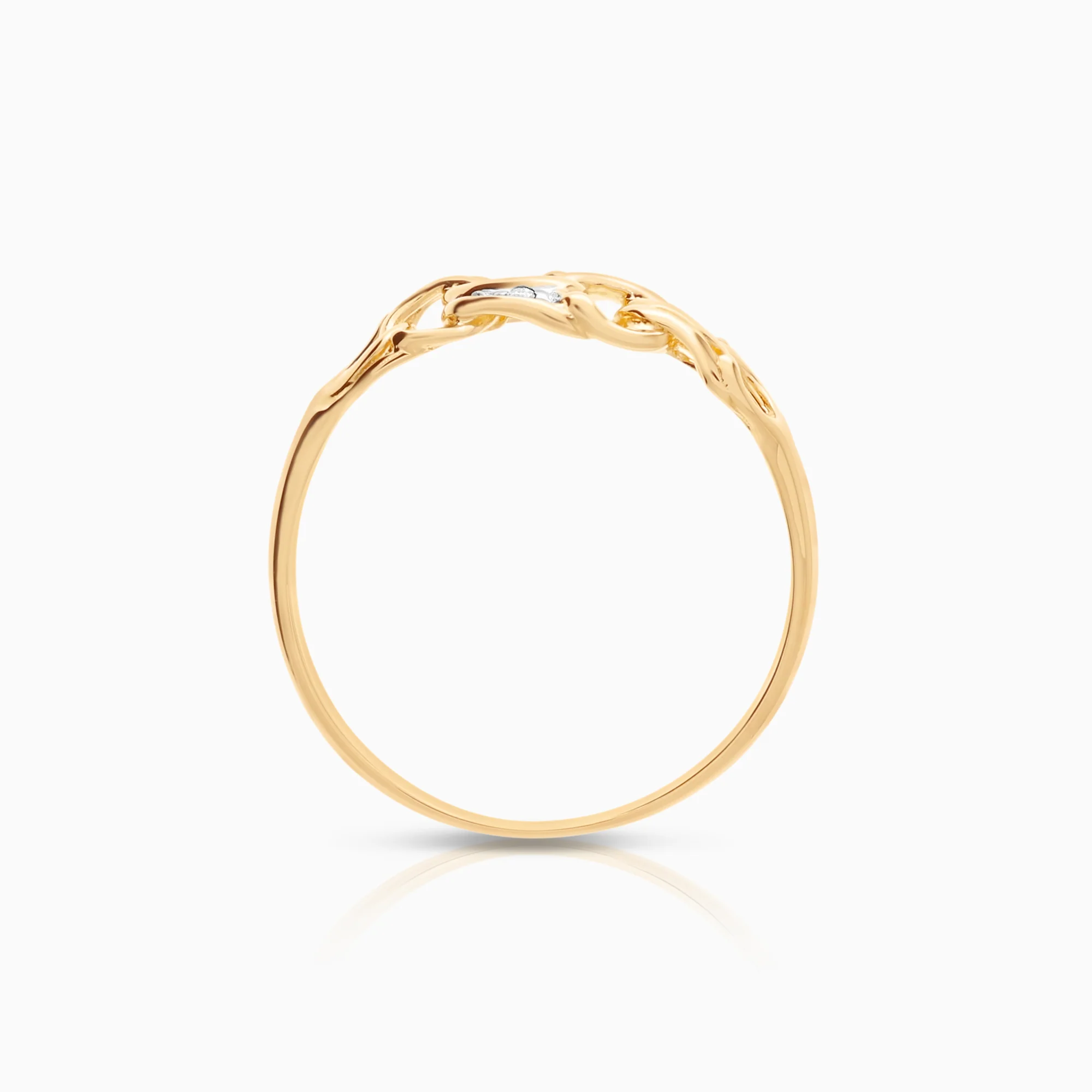 Bismarck ring with diamonds 0.01ct 18K gold - Image 2