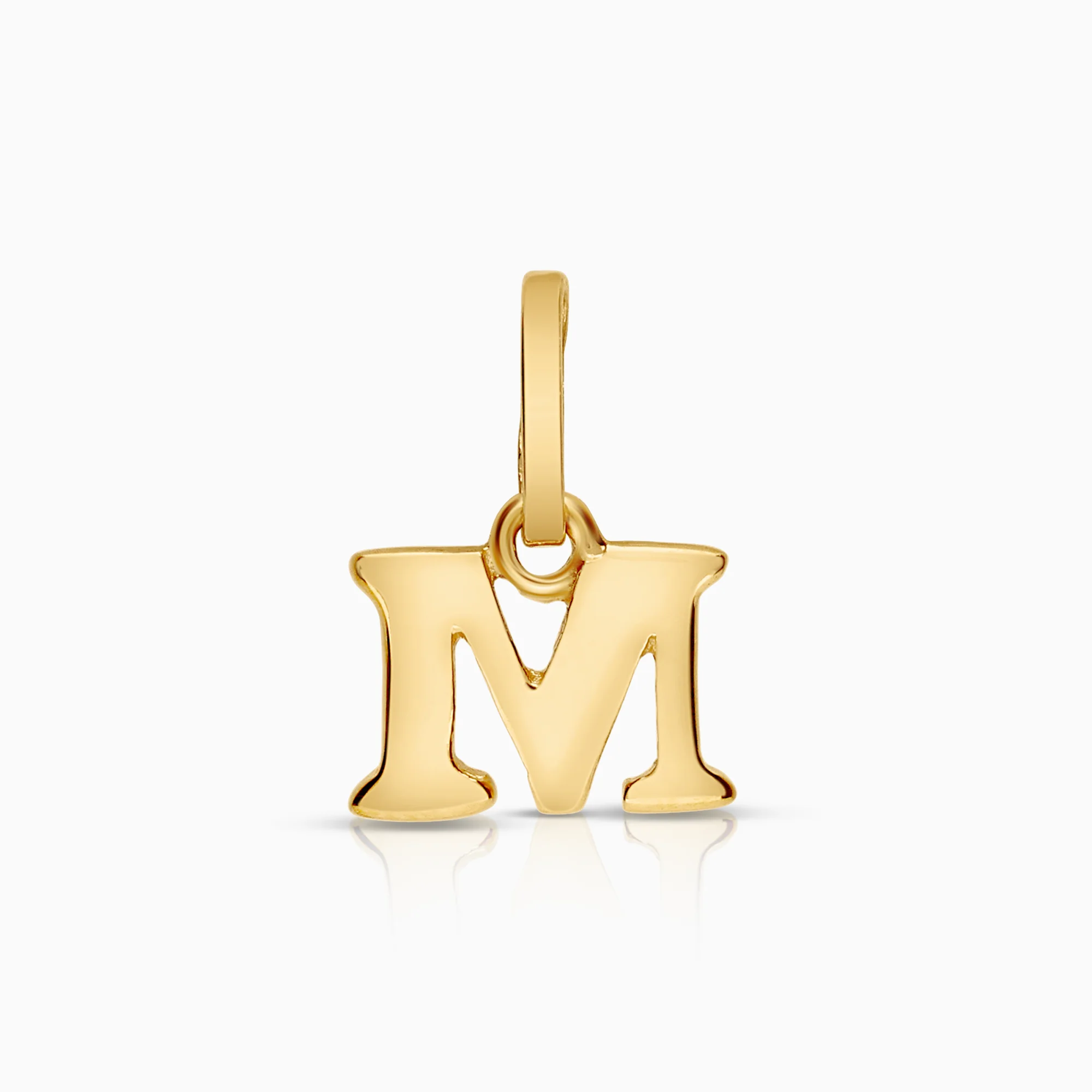 Letter pendant M 0.51g 18K gold