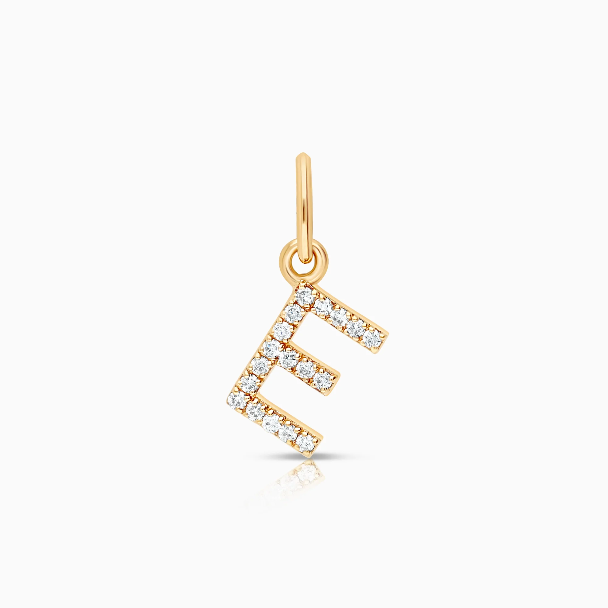Letter pendant 0.09ct 18K gold