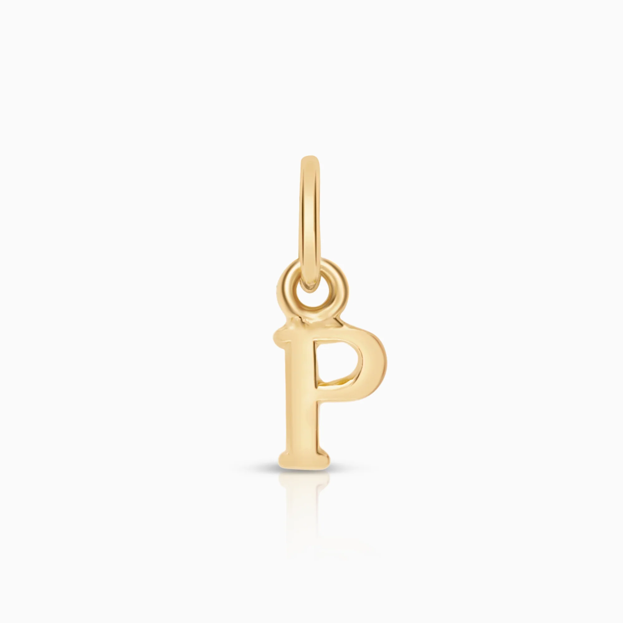 Letter P pendant 0.15g 18K gold