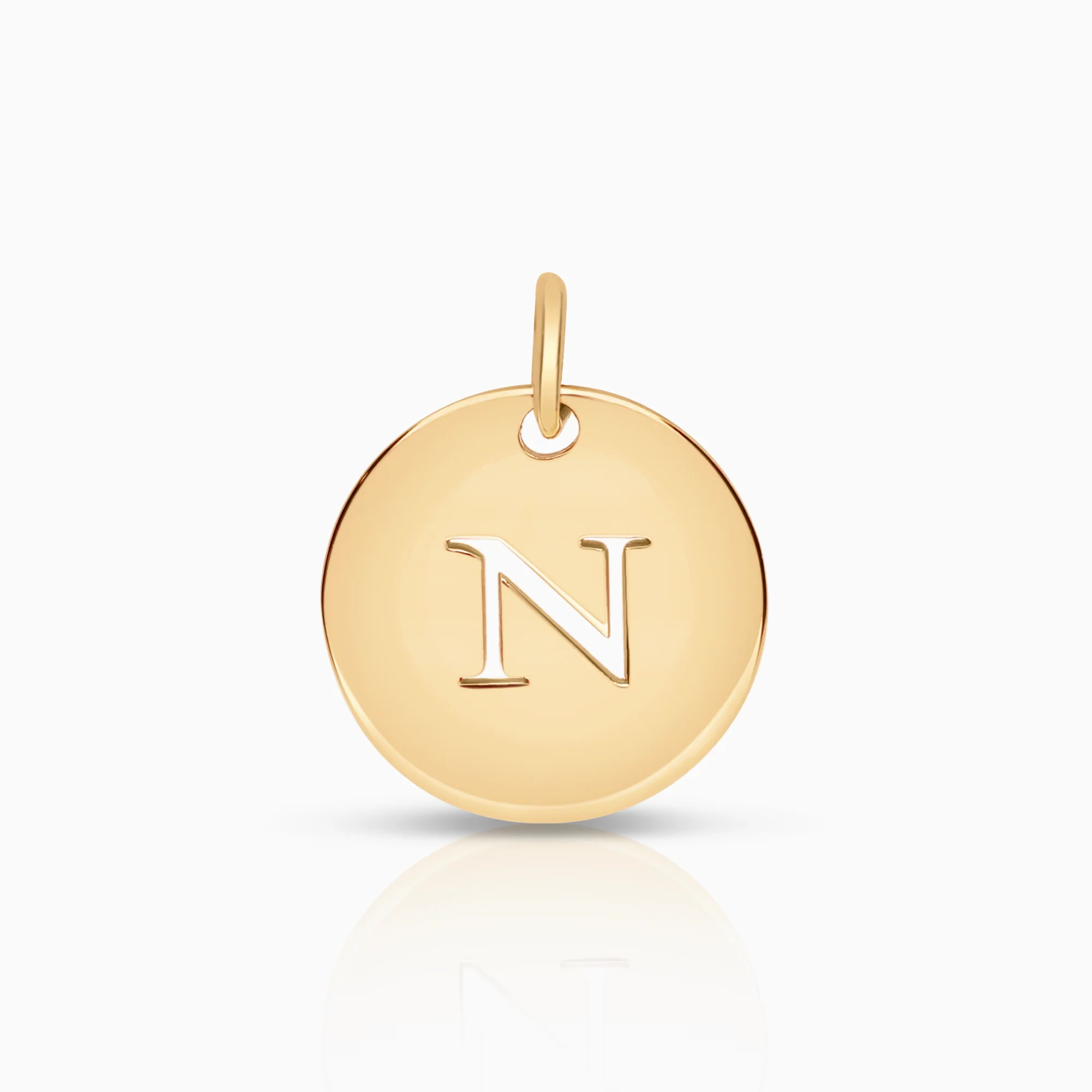 Letter N pendant 0.87g 18K gold