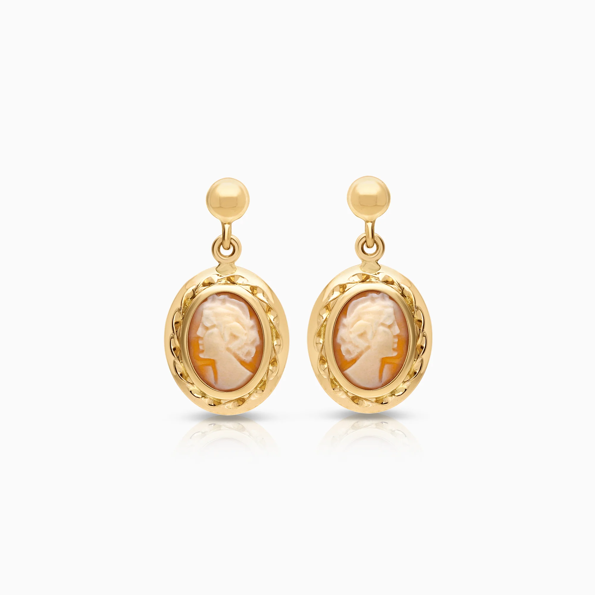Cameo earrings 2.27g 18K gold