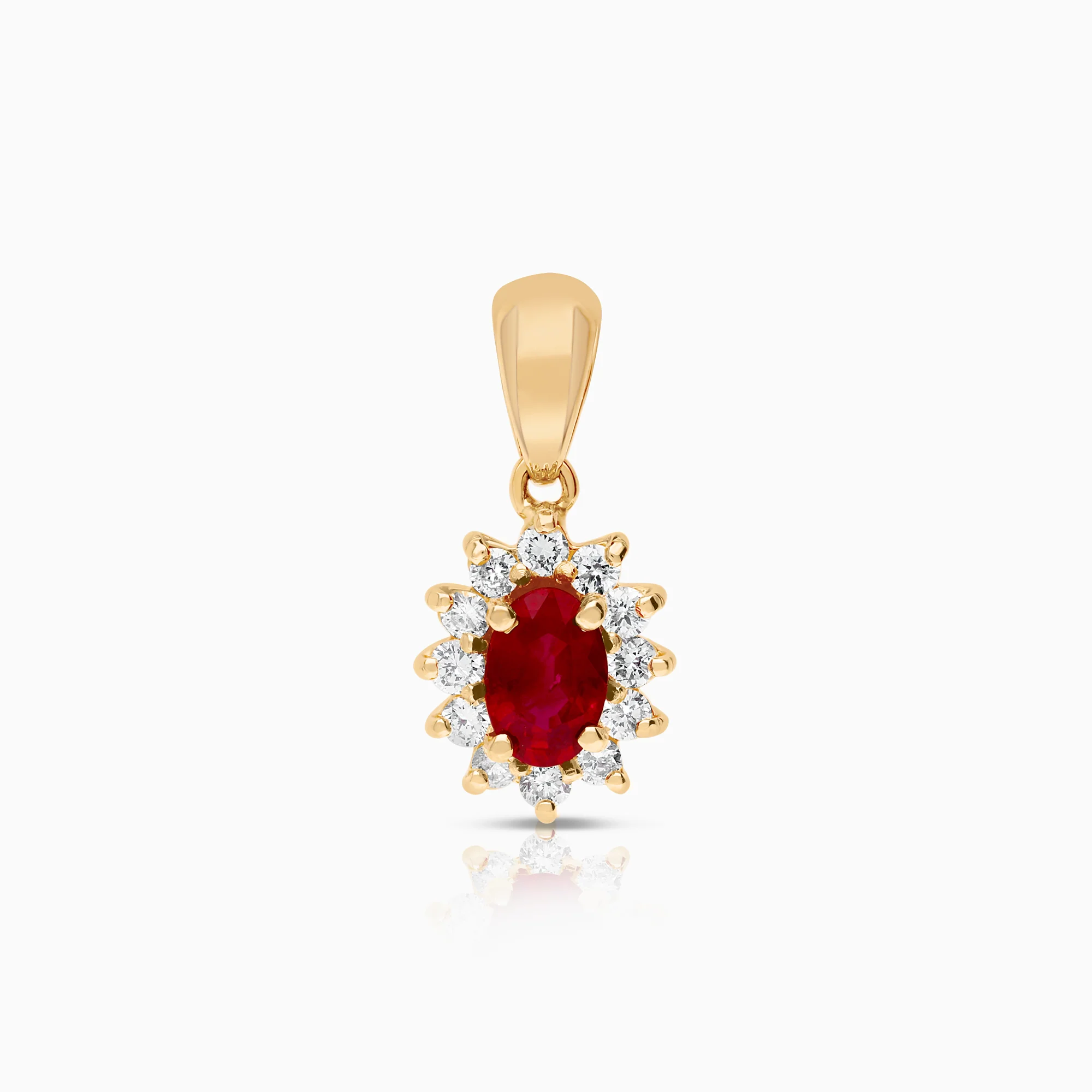 Carmosé gemstone pendant ruby 1.32g 18K gold
