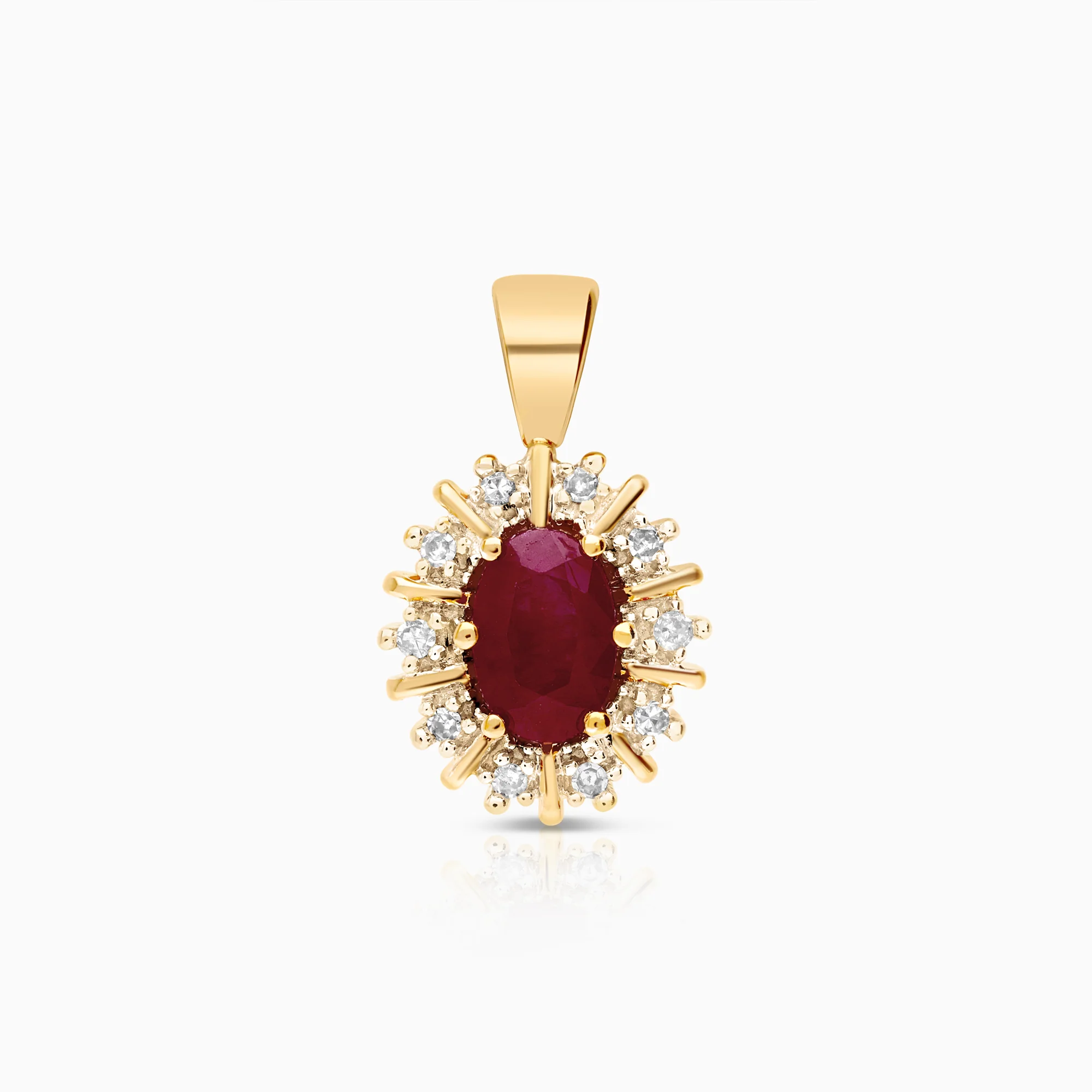 Carmosé gemstone pendant ruby 1.53g 18K gold