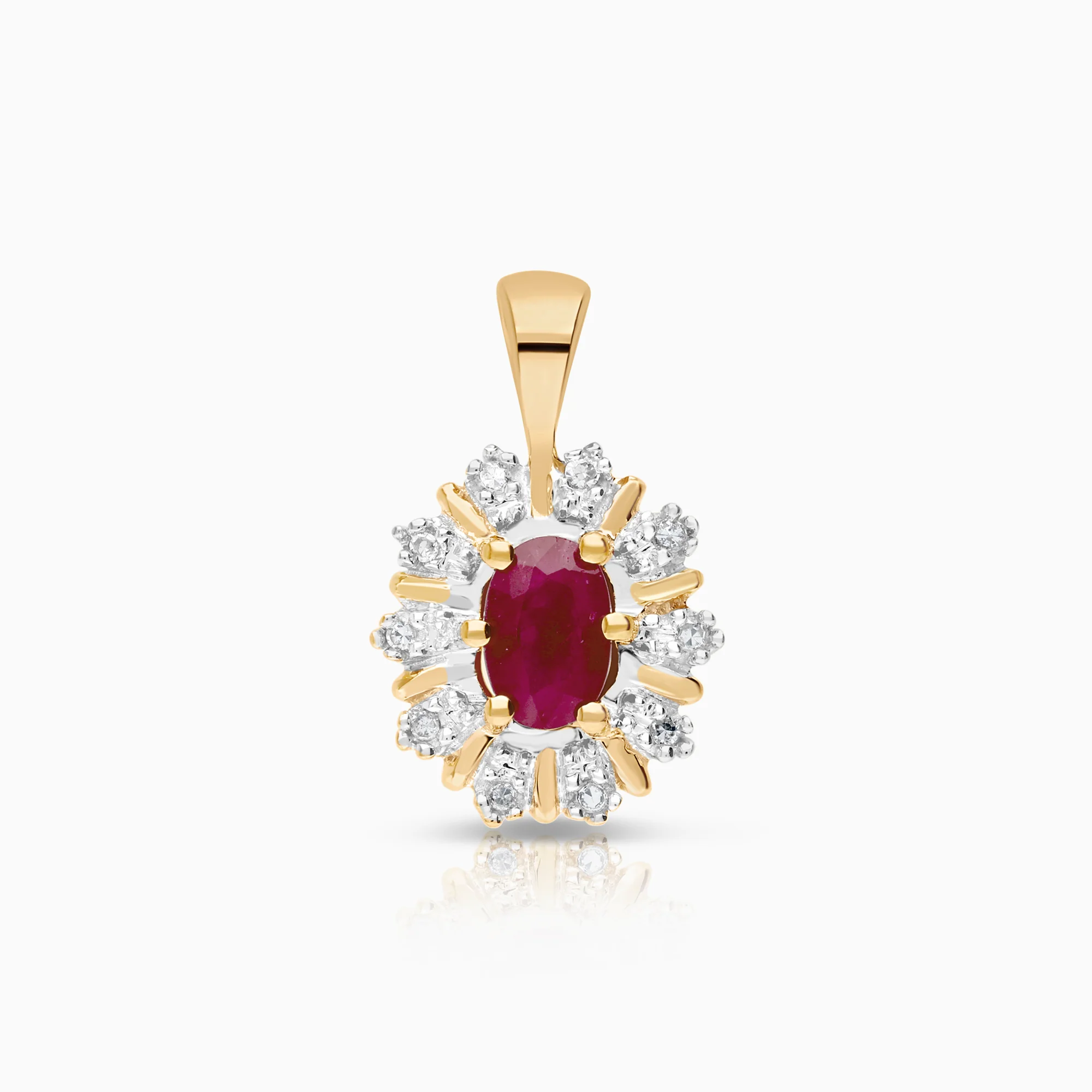 Carmosé gemstone pendant ruby 1.83g 18K gold