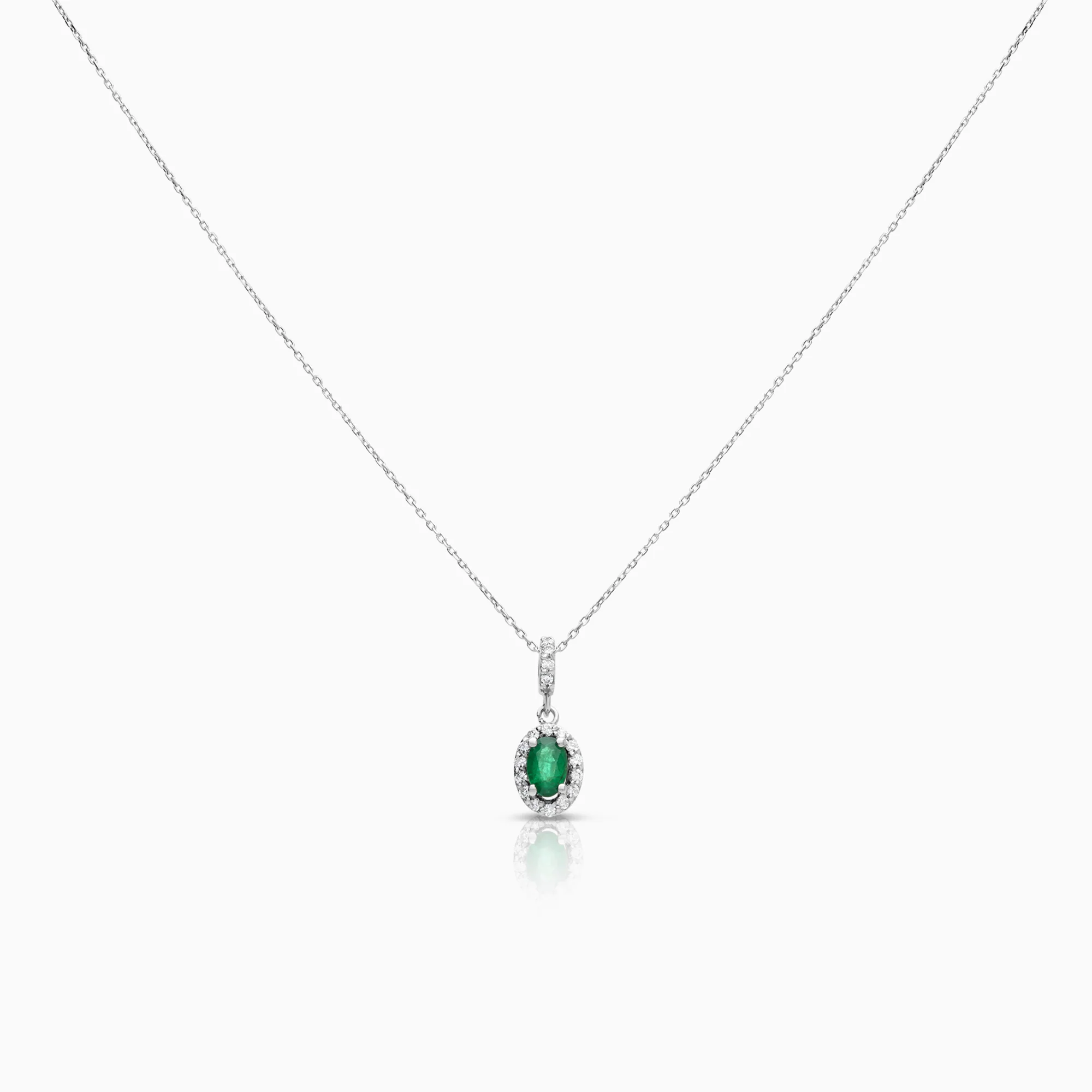 Carmosé necklace emerald diamonds 2.06g 18K