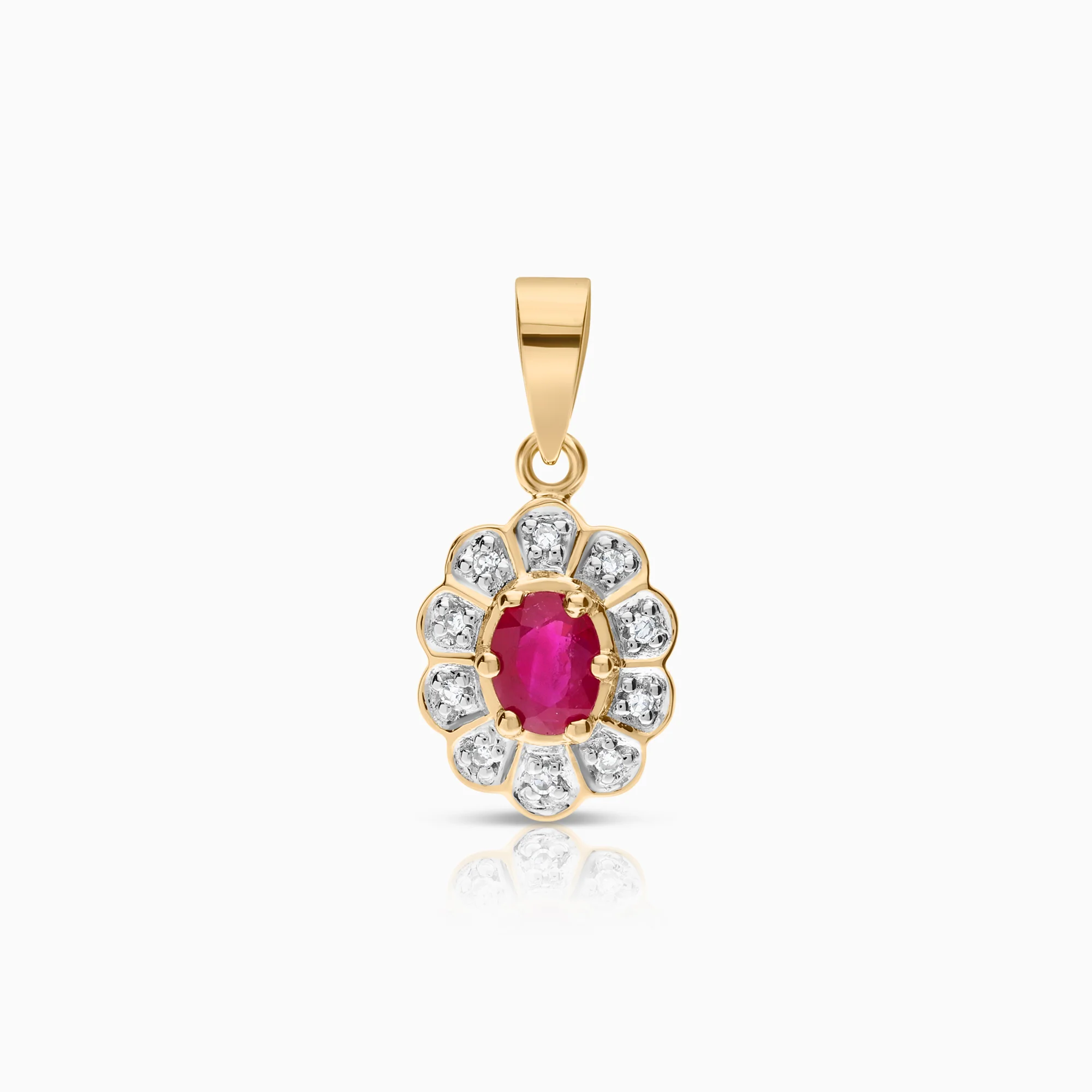 Carmosé pendant ruby, 0.05 ct, 1.20g 18K gold