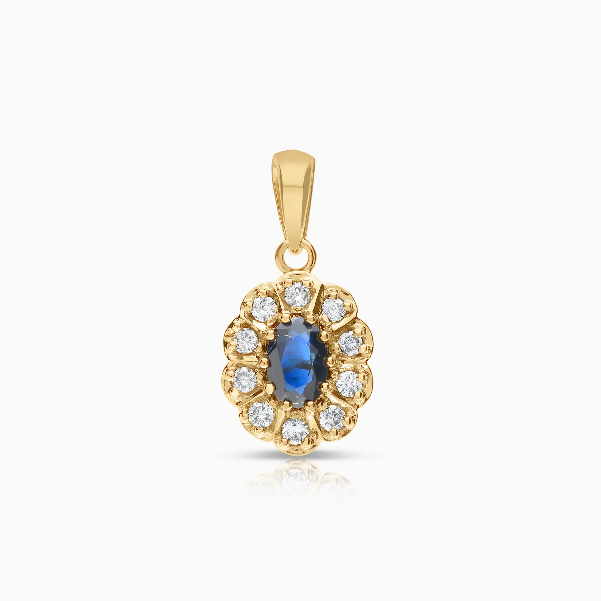 Carmosé pendant sapphire, 0.20 ct, 2.20g 18K gold