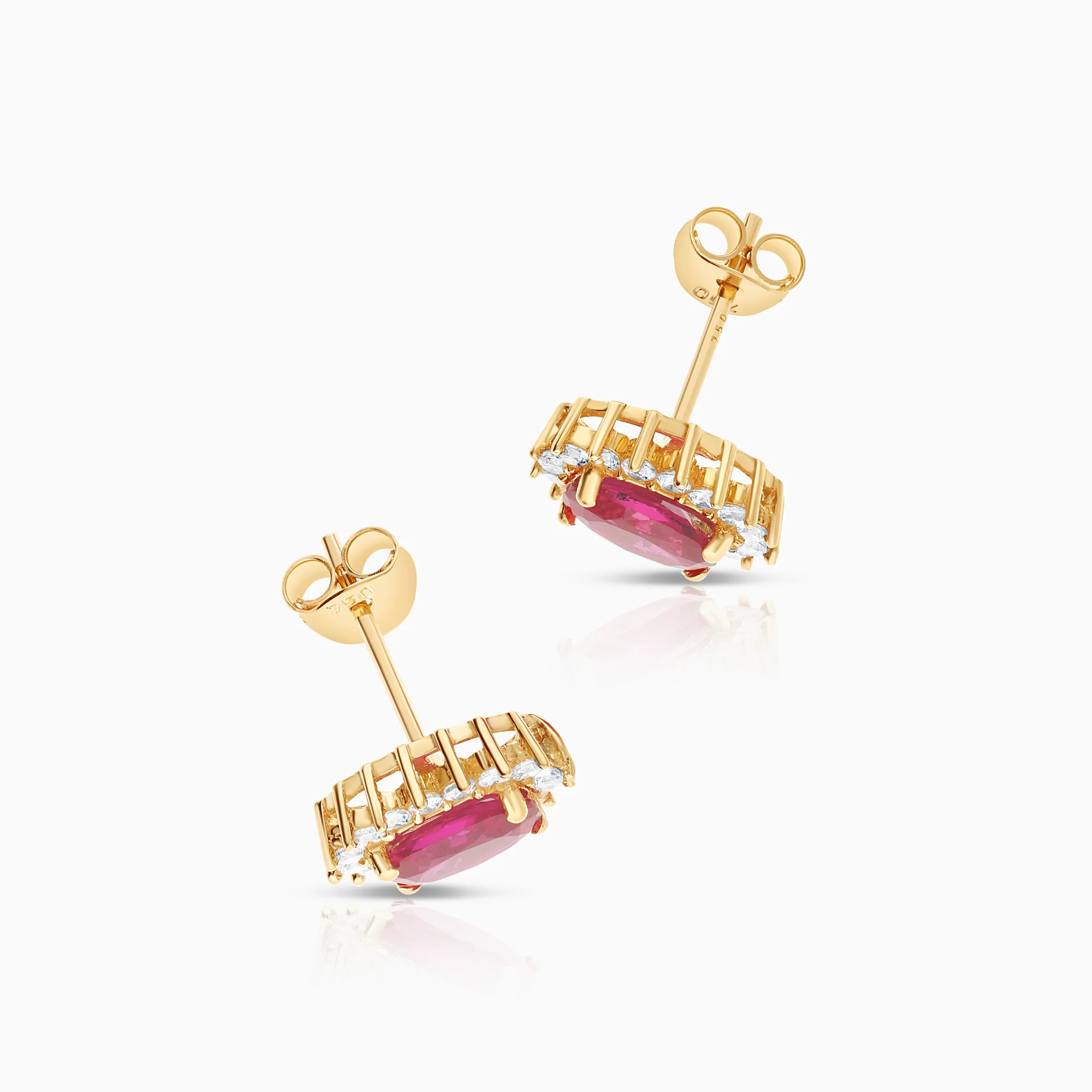 Carmosé earrings ruby 3.12g 18K gold. - Image 2