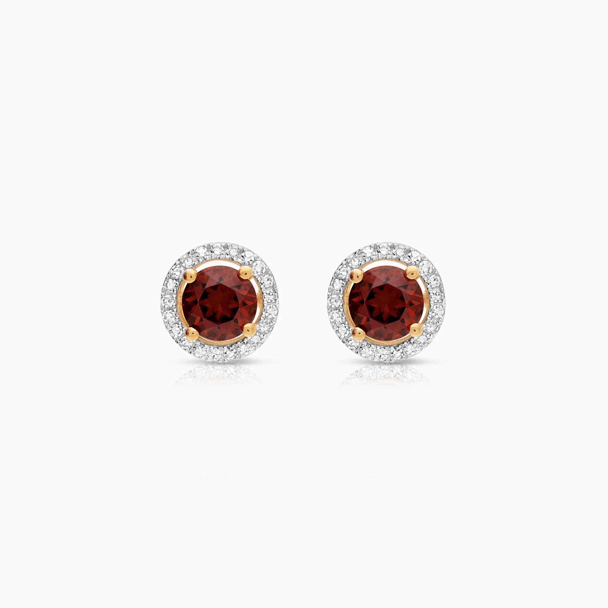 Carmosé earrings garnets 2.03g 18K gold