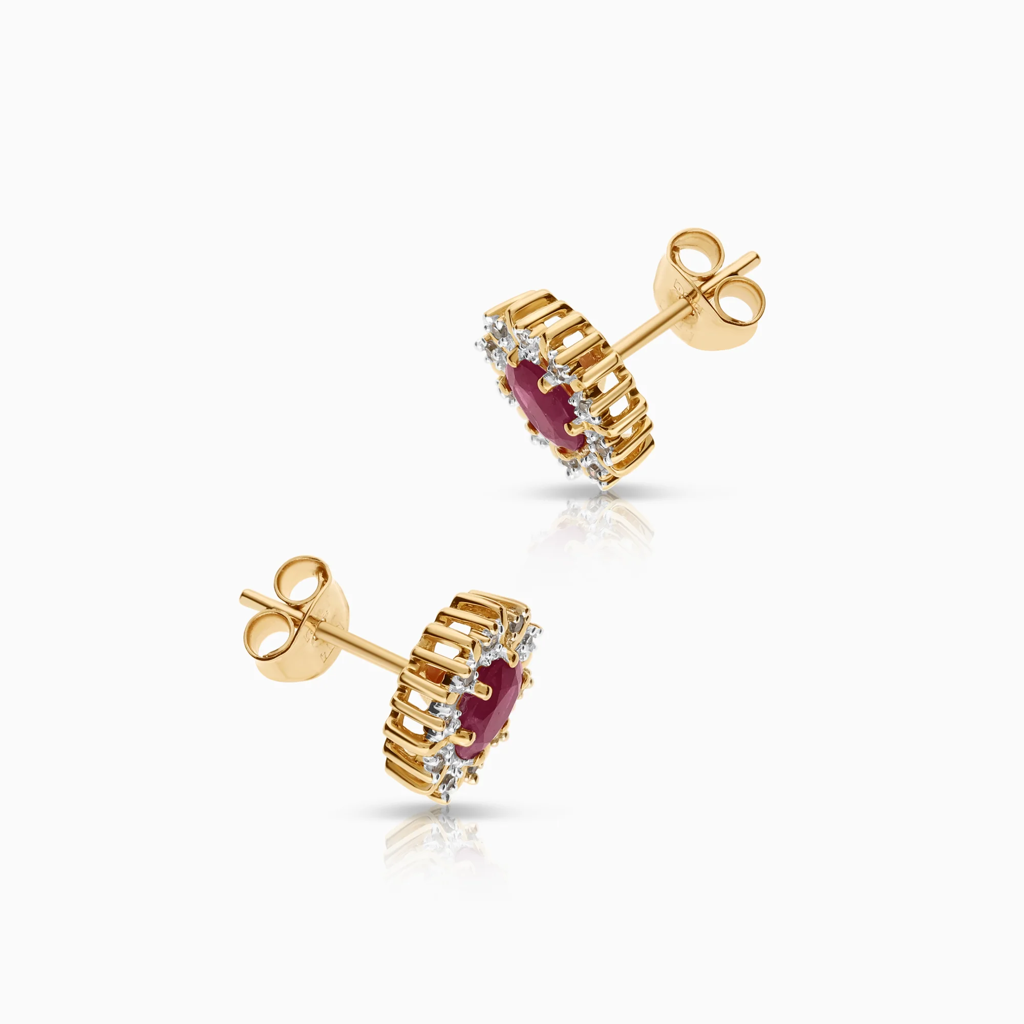 Carmosé earrings rubies 2.37g 18K gold - Image 2