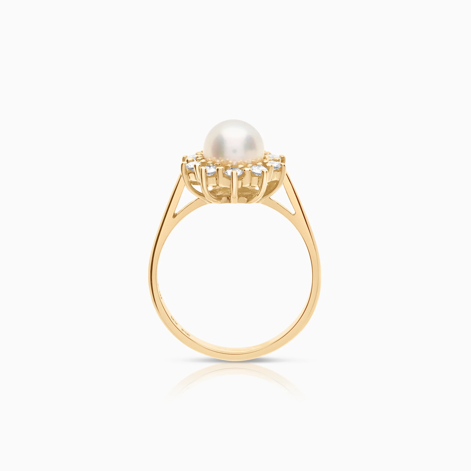 Cluster (Carmosé) ring 0.30ct 18K gold - Image 2