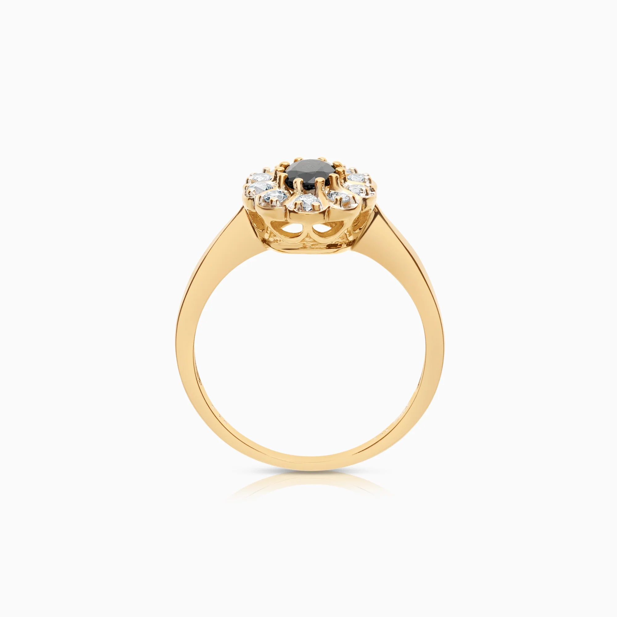 Carmosé ring sapphire and diamonds 0.20ct 18K gold - Image 2