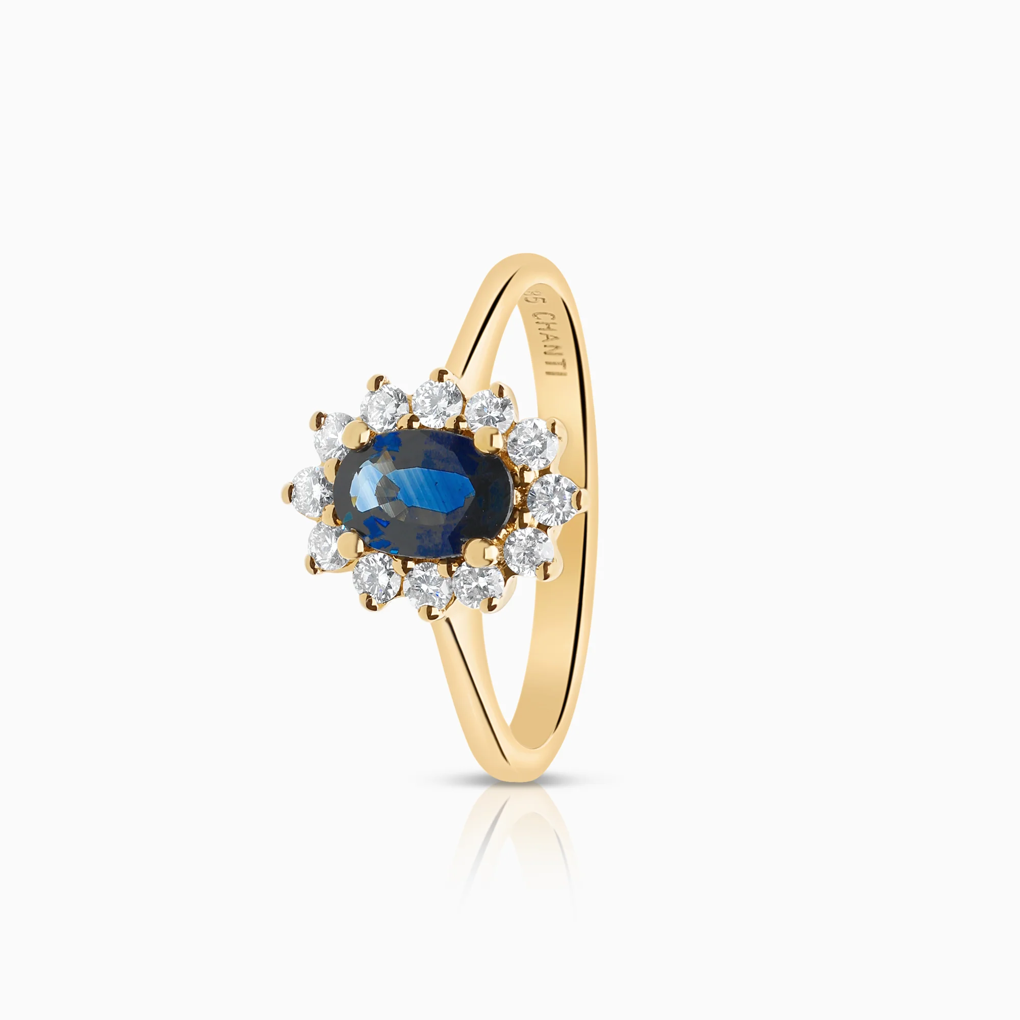 Carmosé ring sapphire, 0.24ct 14K gold