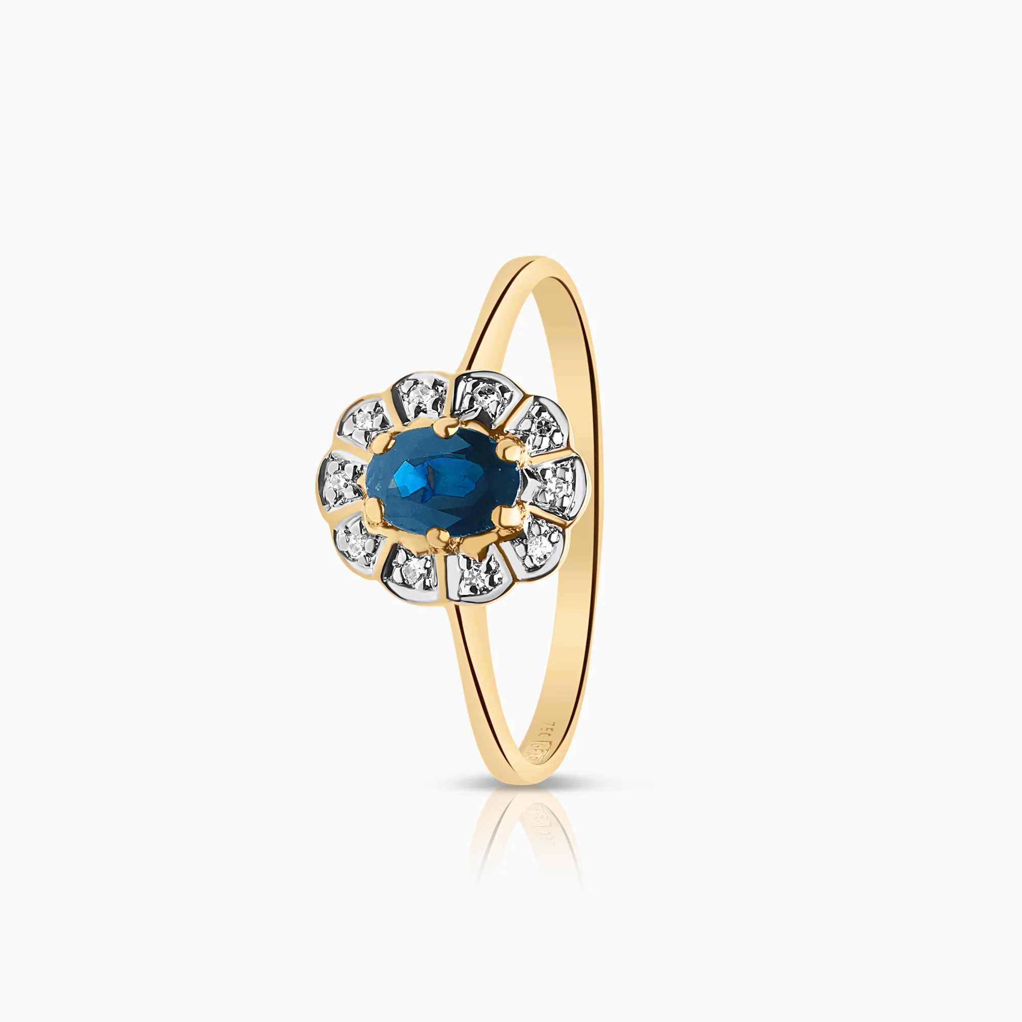 Carmosé ring sapphire 0.05ct 18K gold