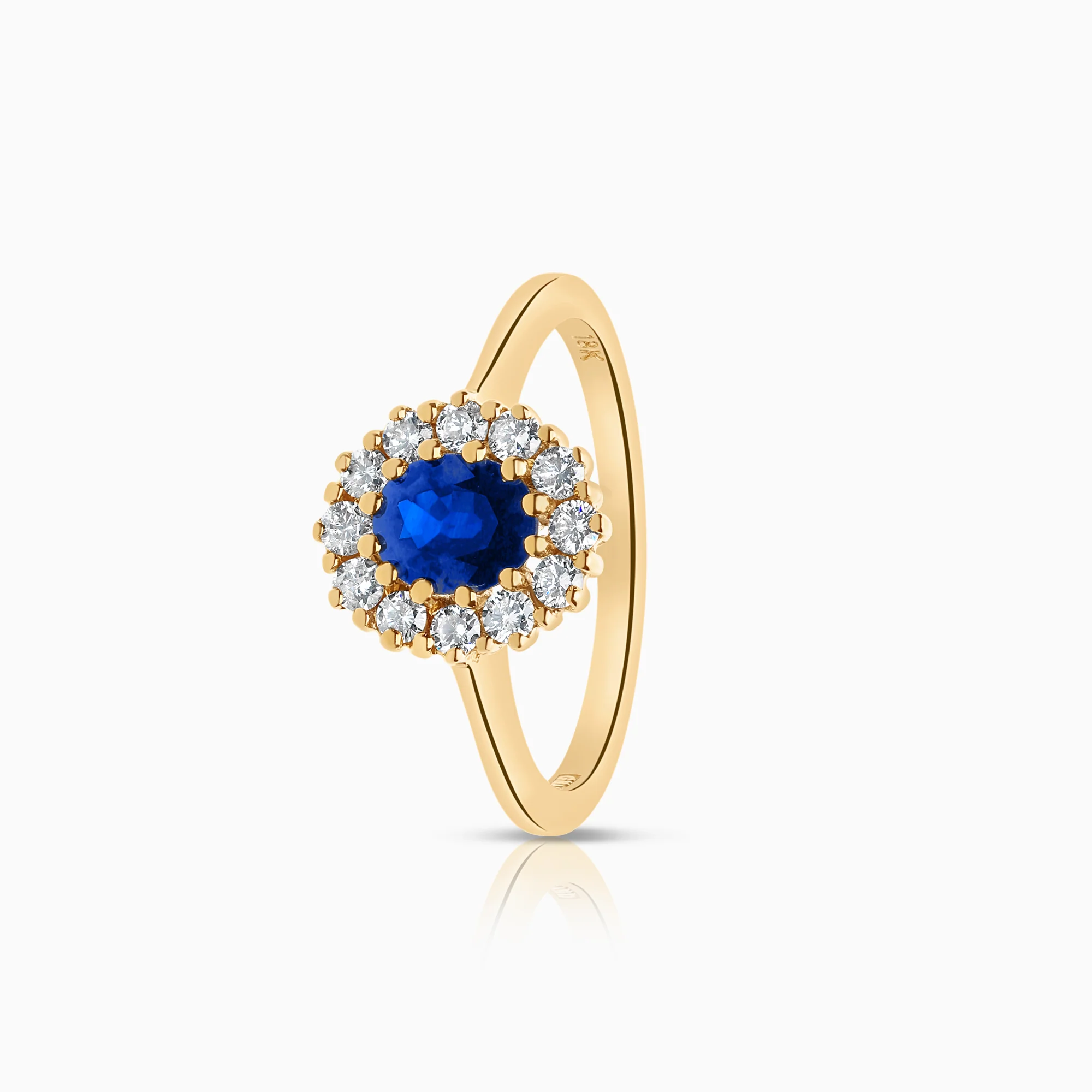 Carmosé ring sapphire 3.49g 18K gold