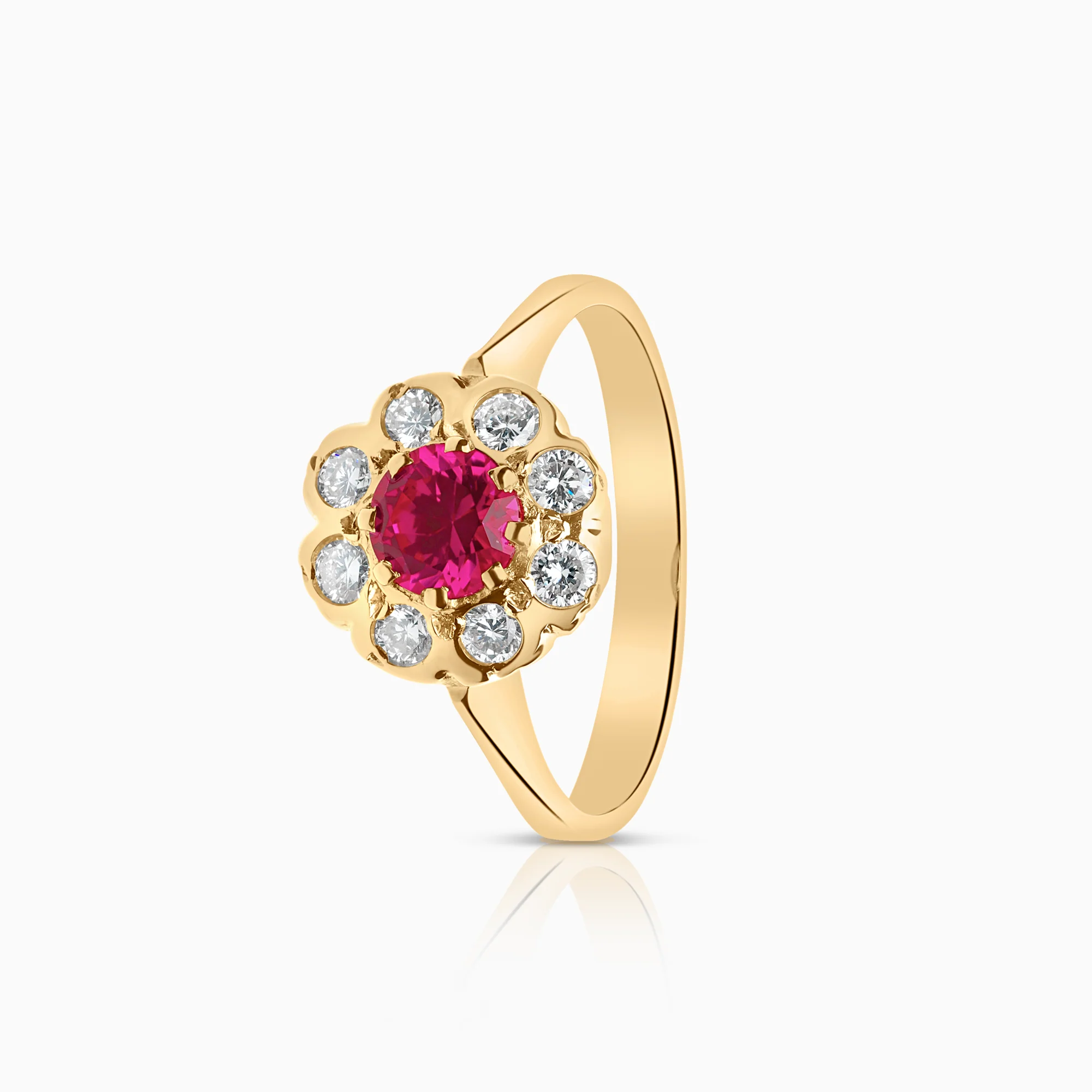 Carmosé ring ruby 3.53g 14K gold