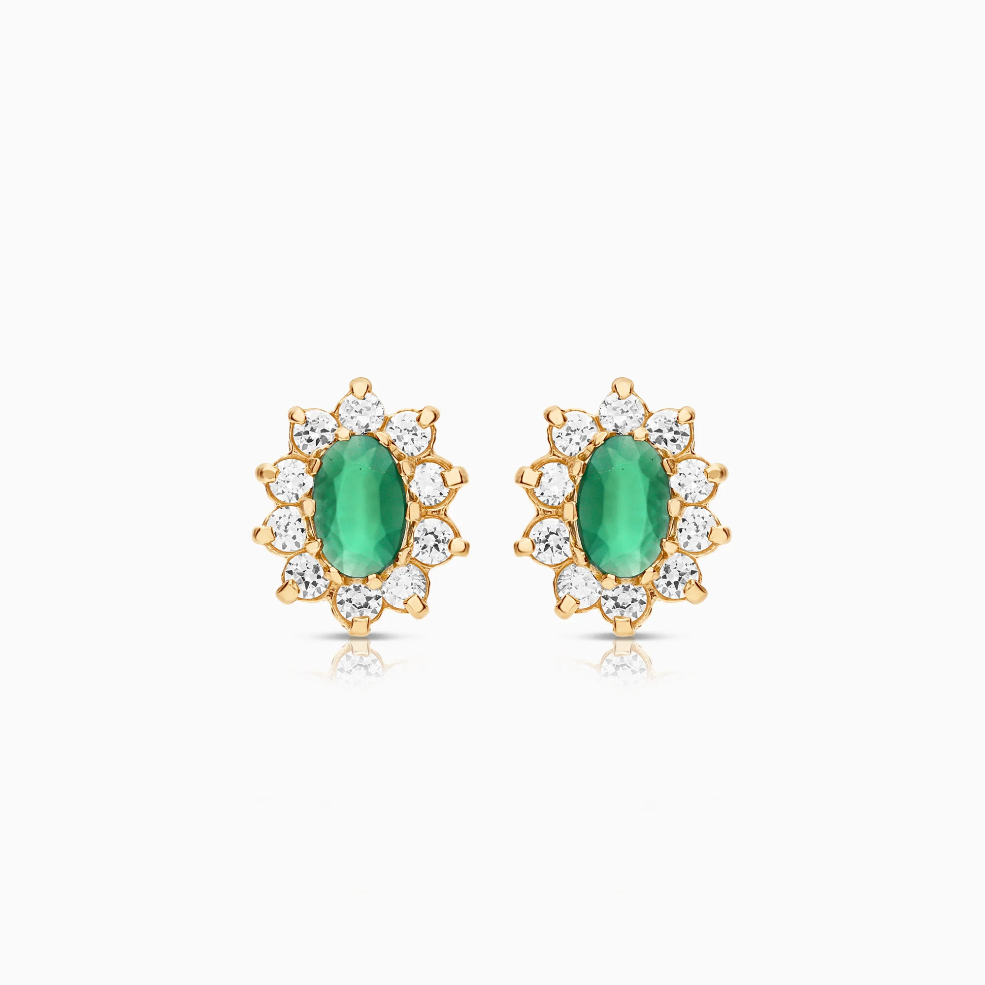 Carmosé earrings cubic zirconia 2.35g 14K gold