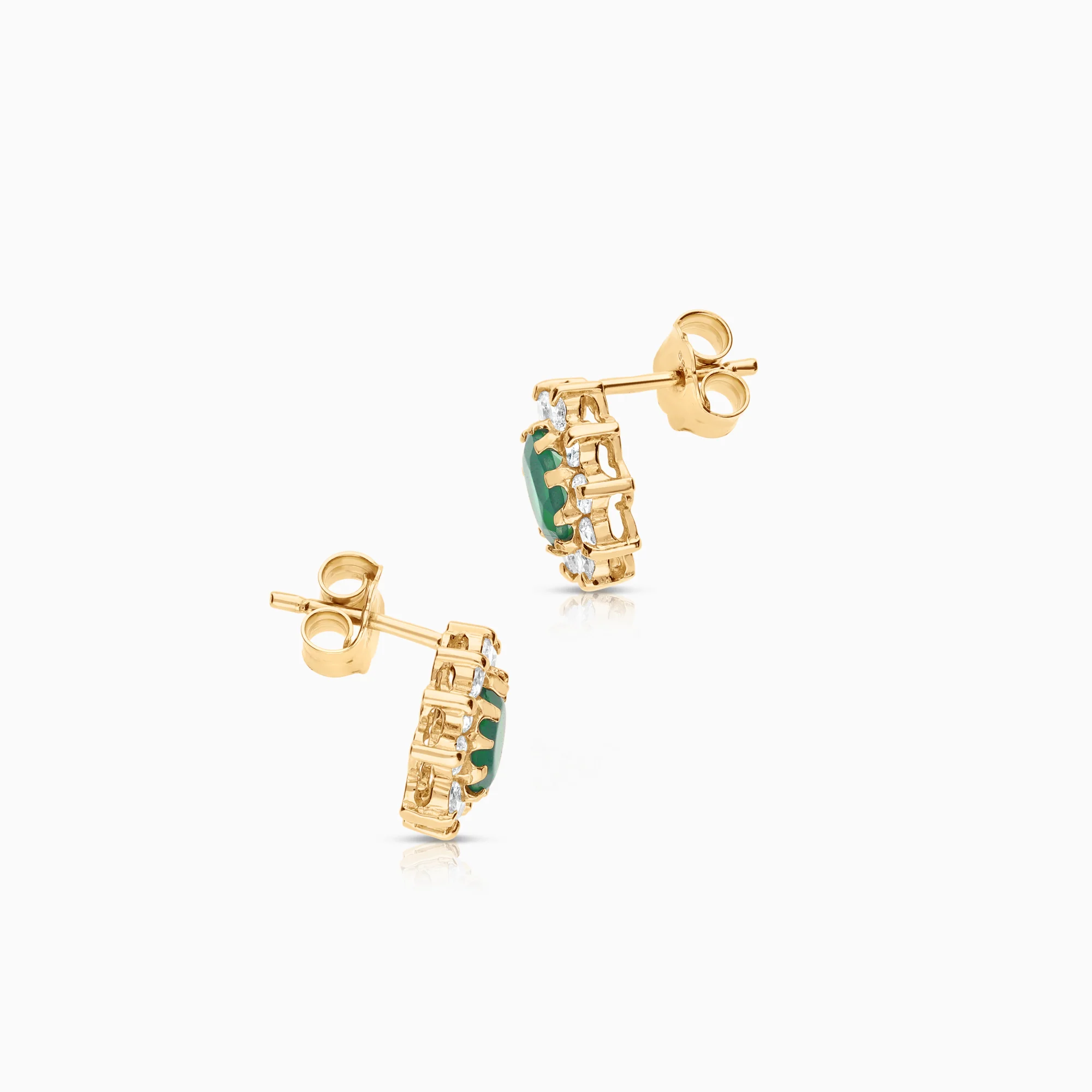 Carmosé earrings cubic zirconia 2.35g 14K gold - Image 2