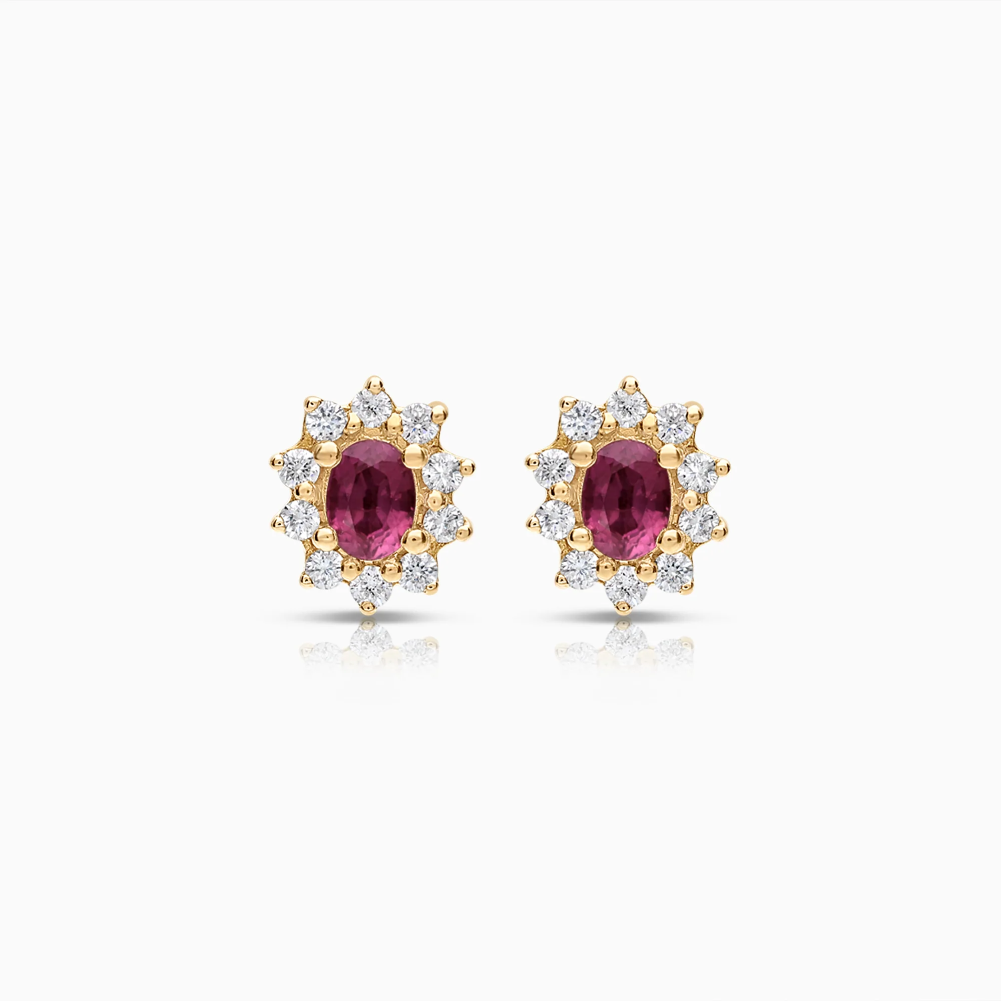 Carmosé Earrings with Sapphires and Diamonds 0.20ct 18K Gold