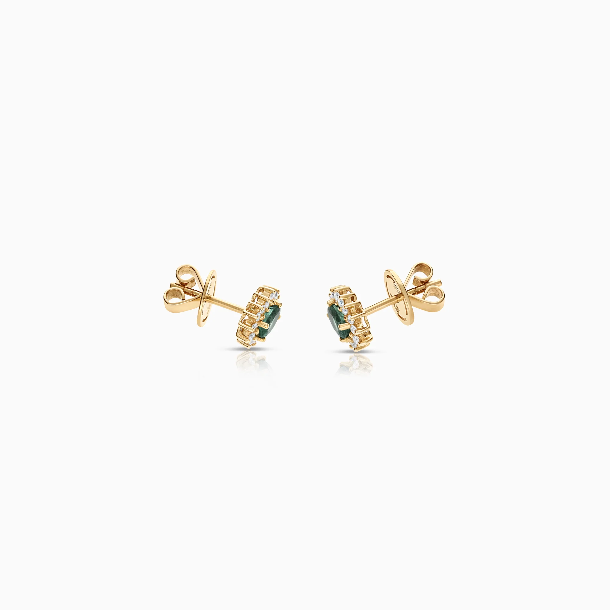 Carmosé earrings with emeralds and diamonds 0.20ct 18K gold - Image 2