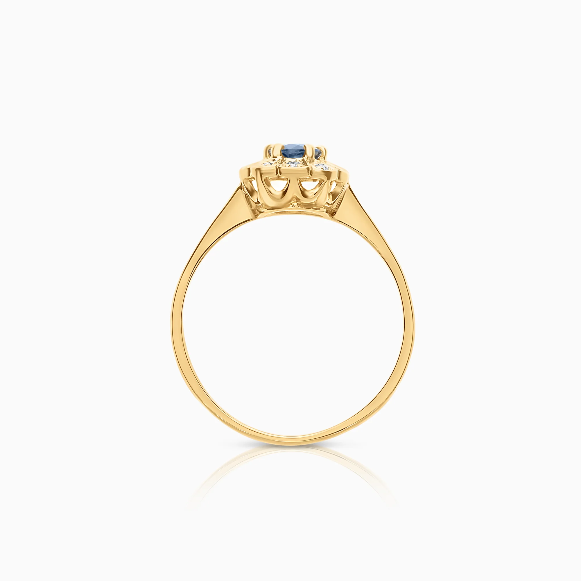 Carmosa ring 0.05ct with sapphire 18K gold - Image 2