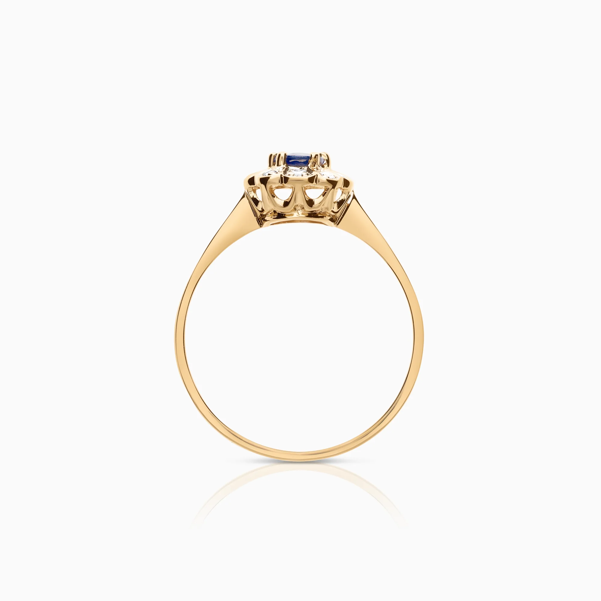 Carmosé ring 0.07ct with sapphire 18K gold - Image 2