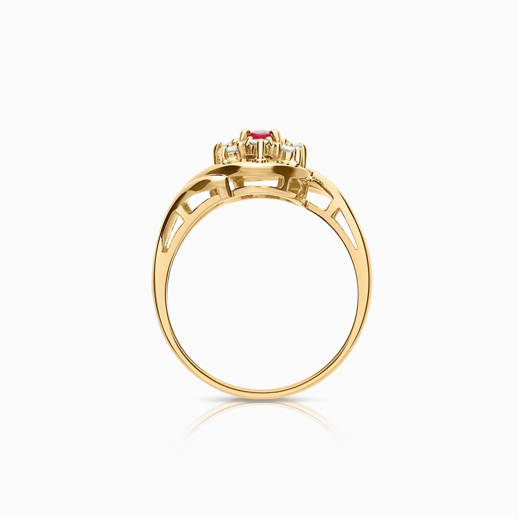 Carmosé ring 0.08ct with ruby 18K gold - Image 2