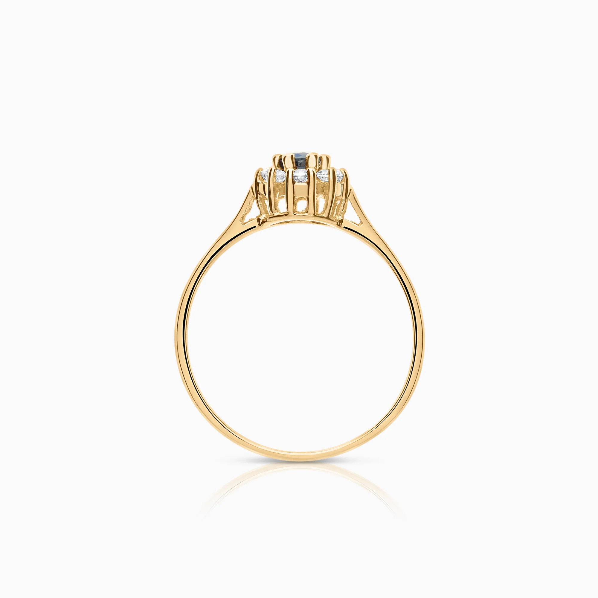Carmosé ring cubic zirconia with sapphire 18K gold - Image 2