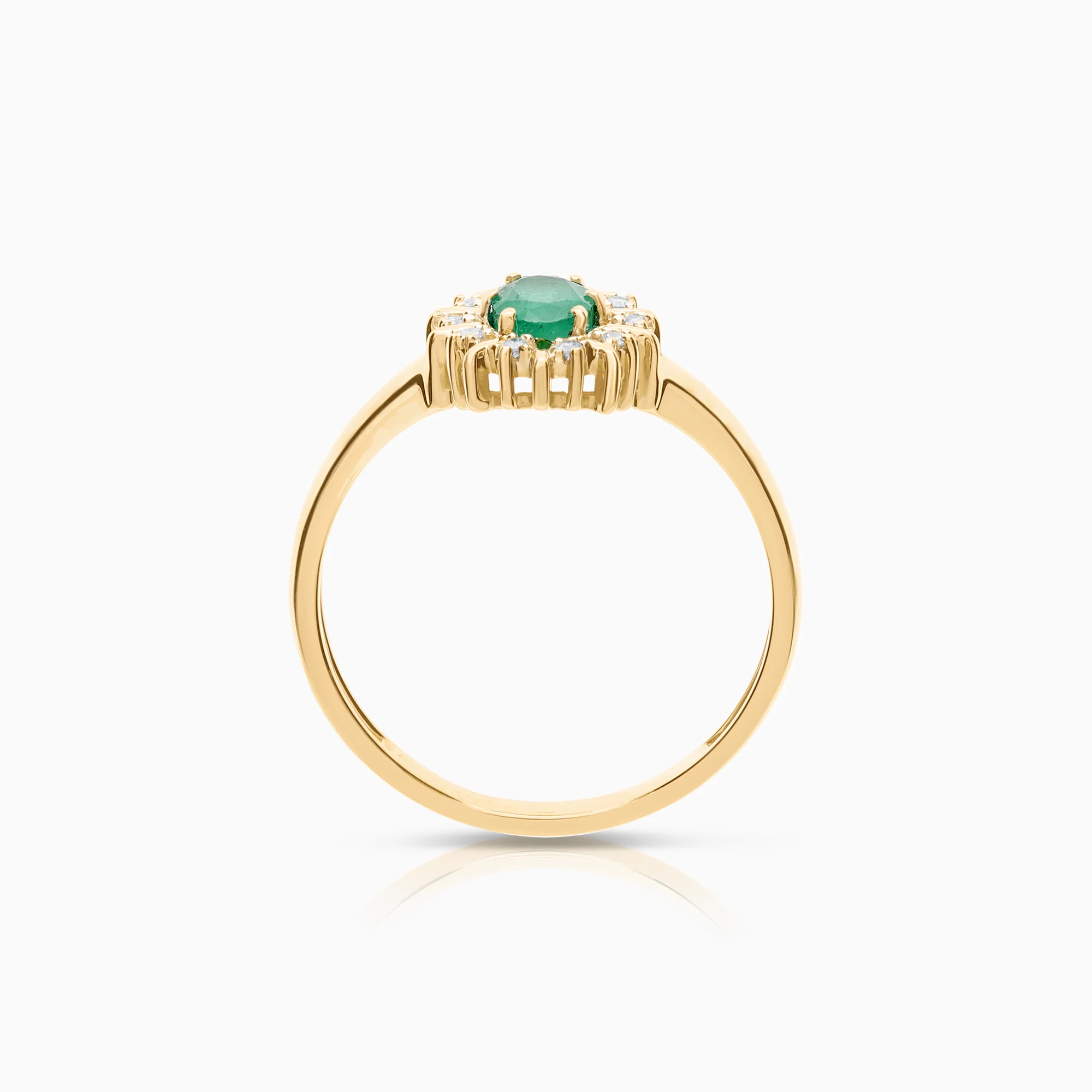 Cluster ring emerald 2.66g 18K gold - Image 2