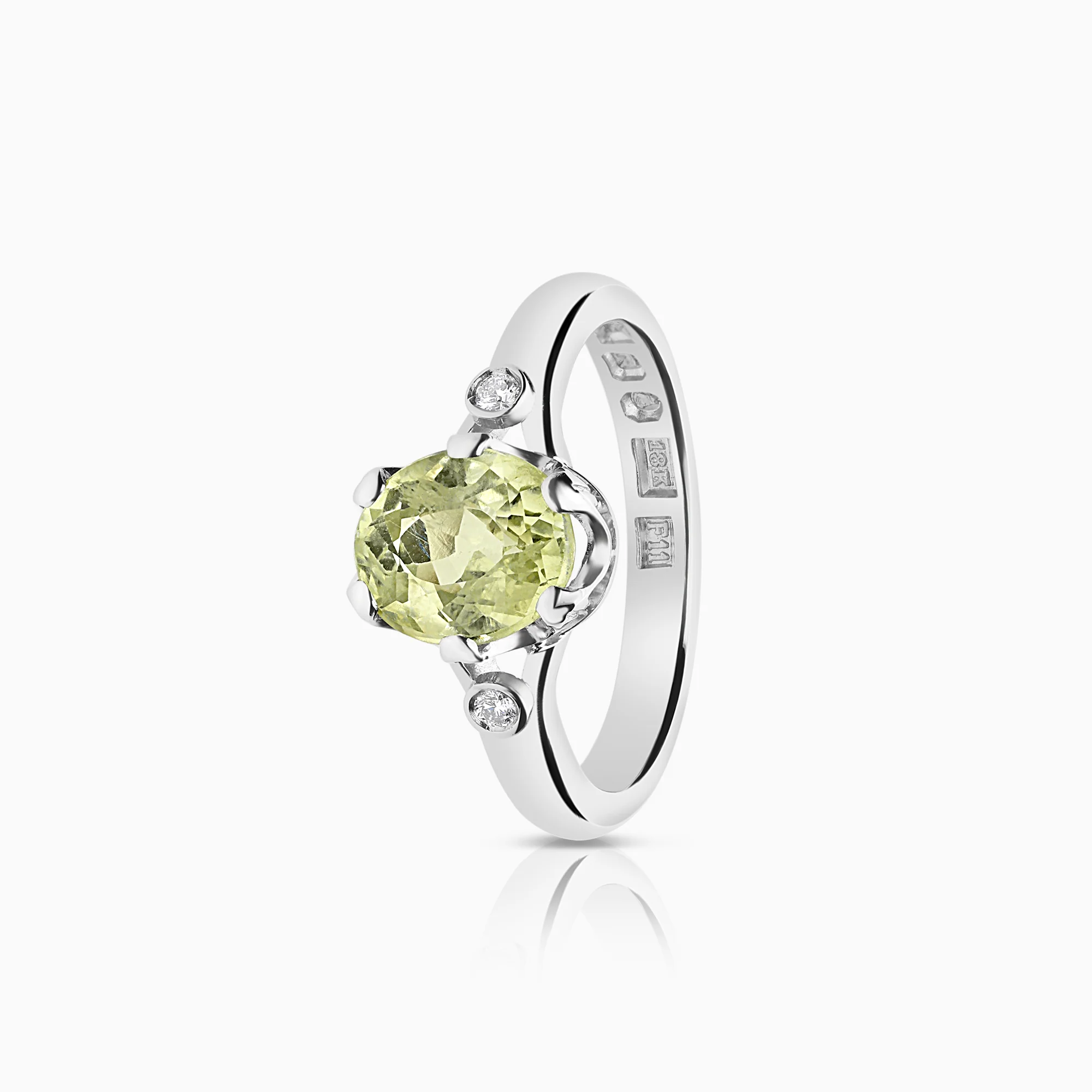 Cocktail ring 0.04ct 4.85g 18K gold