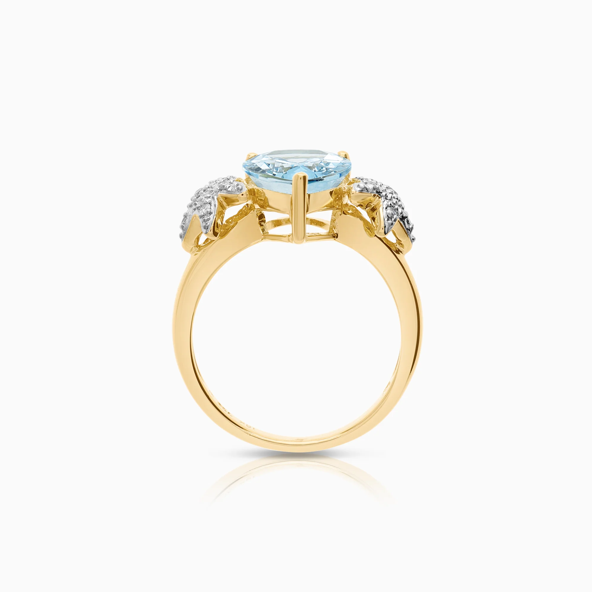 Cocktail ring 0.08ct 18K gold - Image 2