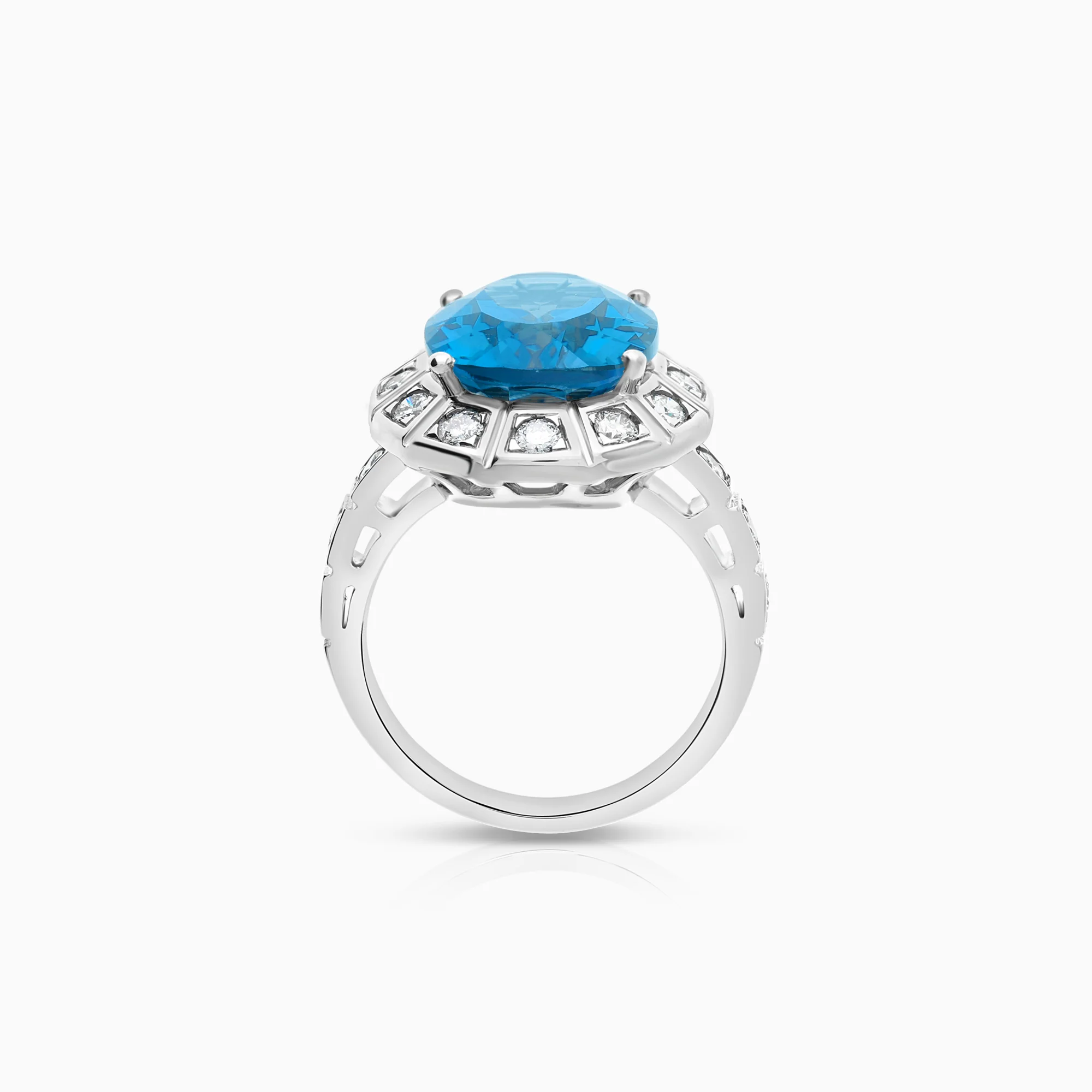 Arena Ring from H. Stern London blue topaz and diamonds 0.59ct 18K white gold - Image 2