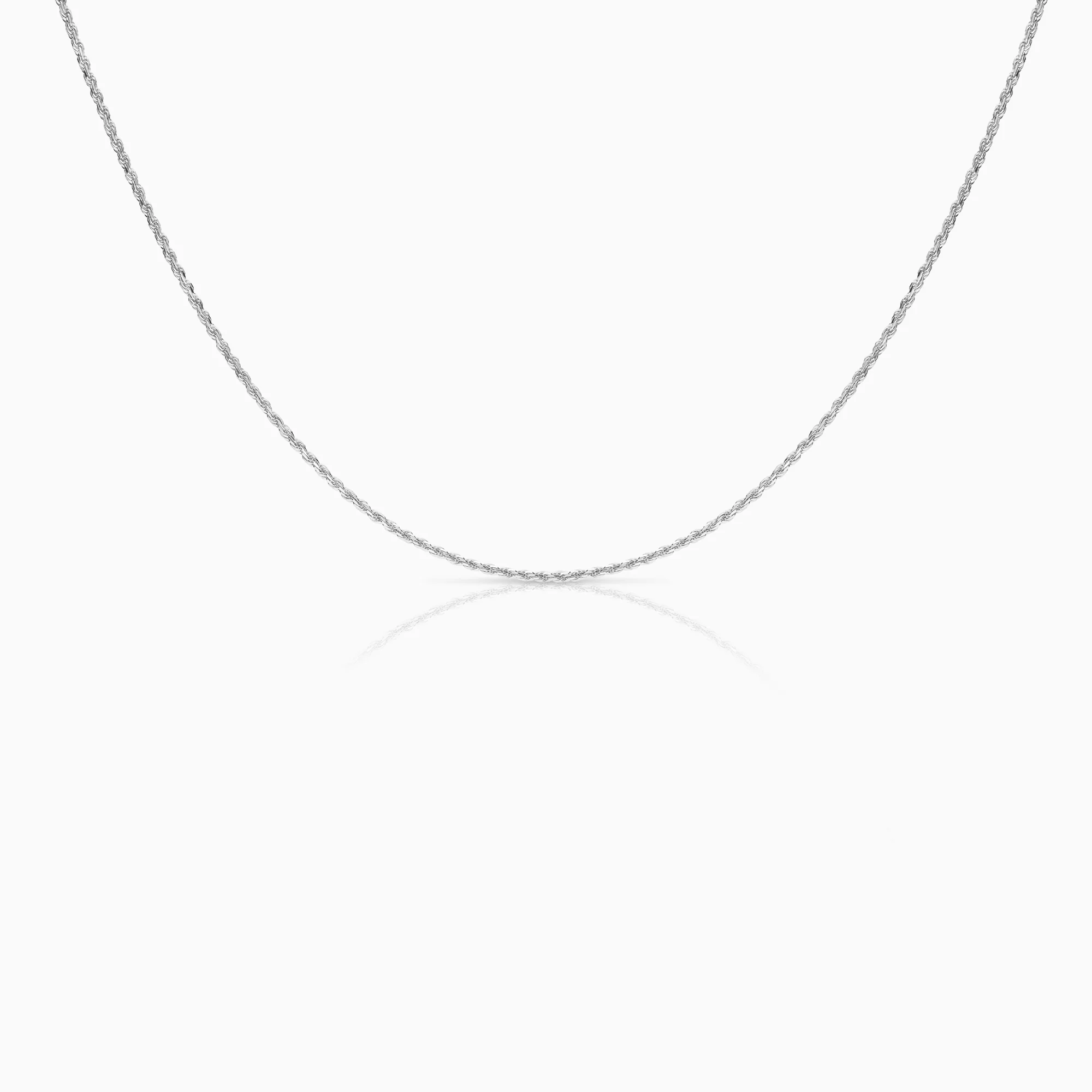Rope necklace 2.94g 18K white gold