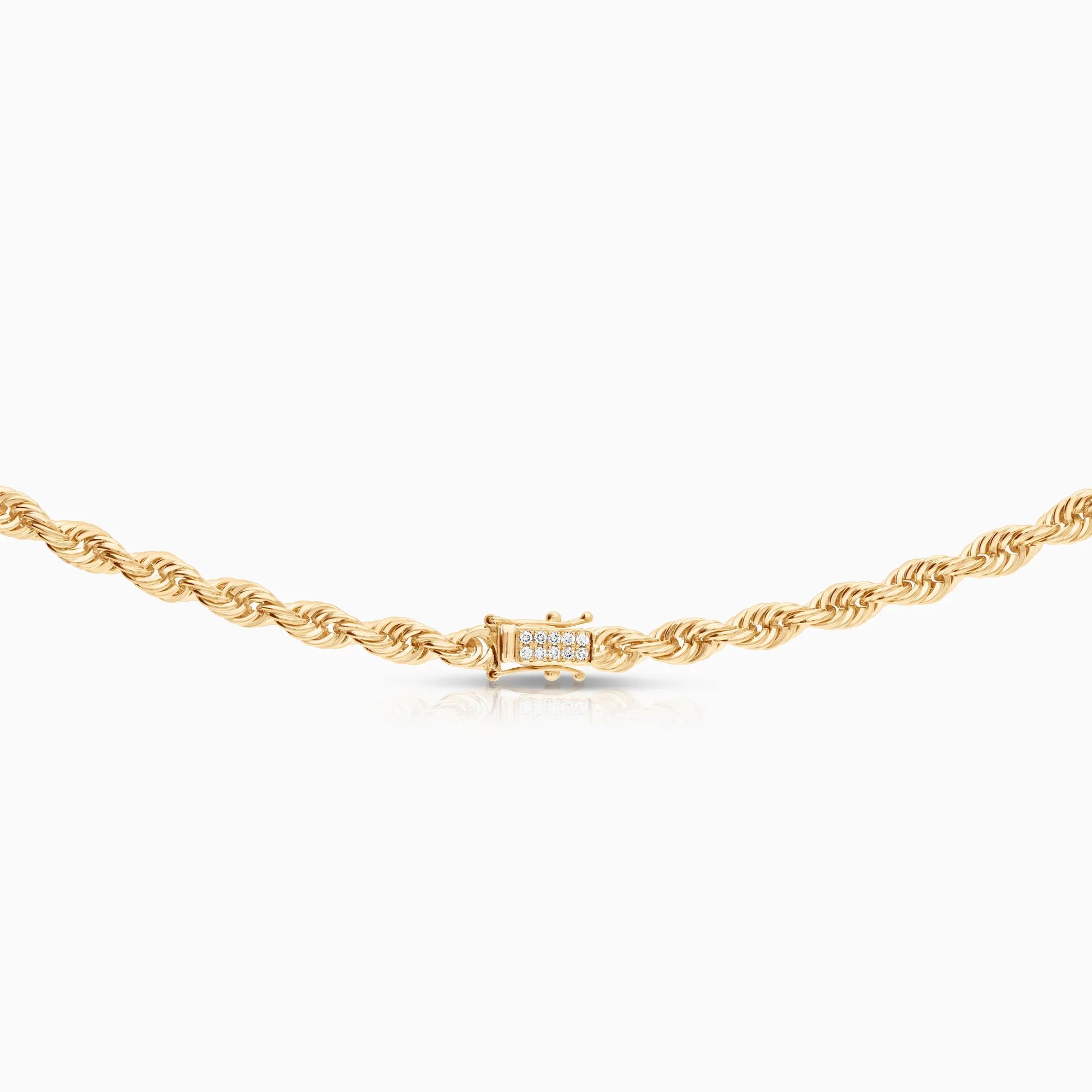 Rope necklace with diamonds 49.70g 18K gold - Image 2