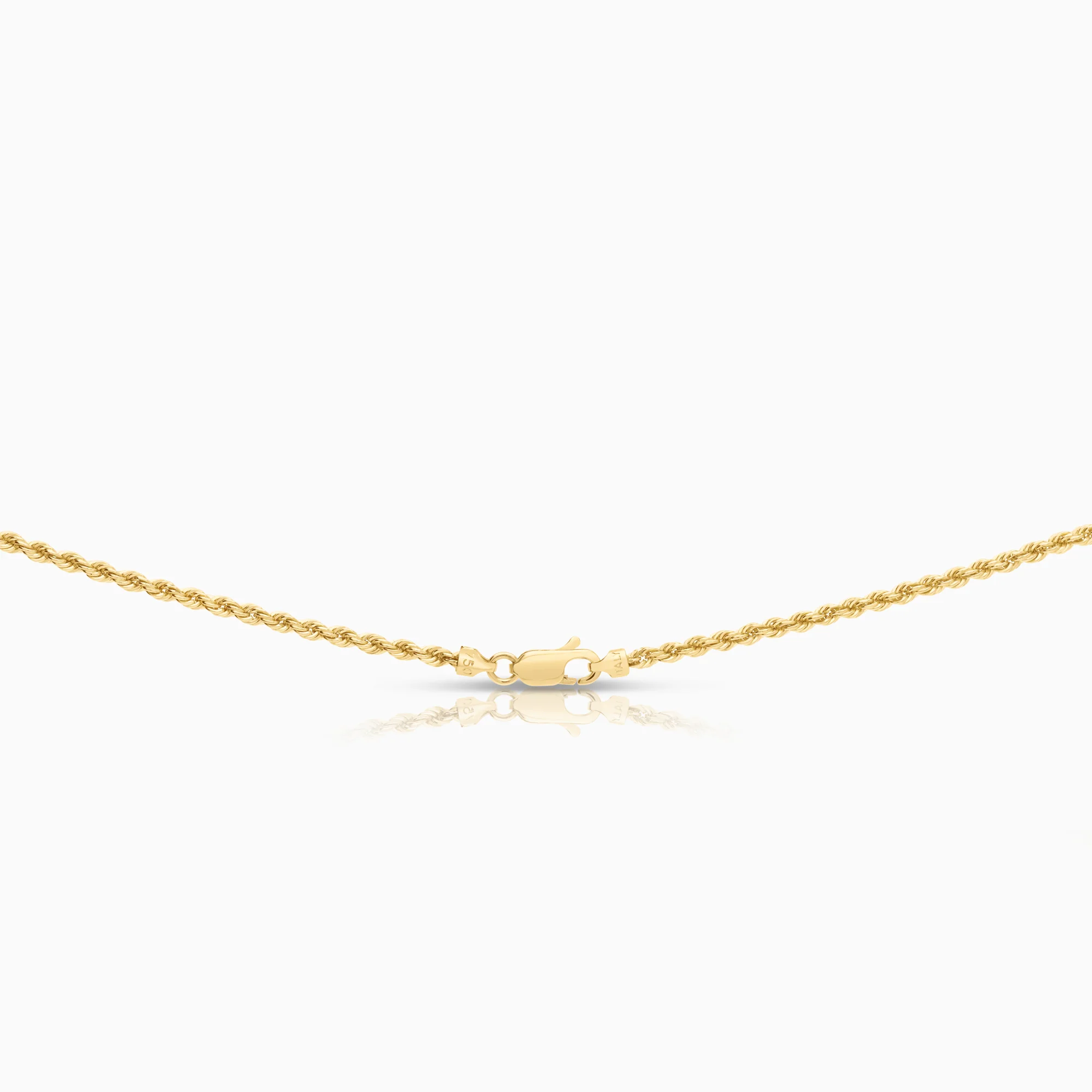 Rope necklace 3.35g 18K yellow gold - Image 2