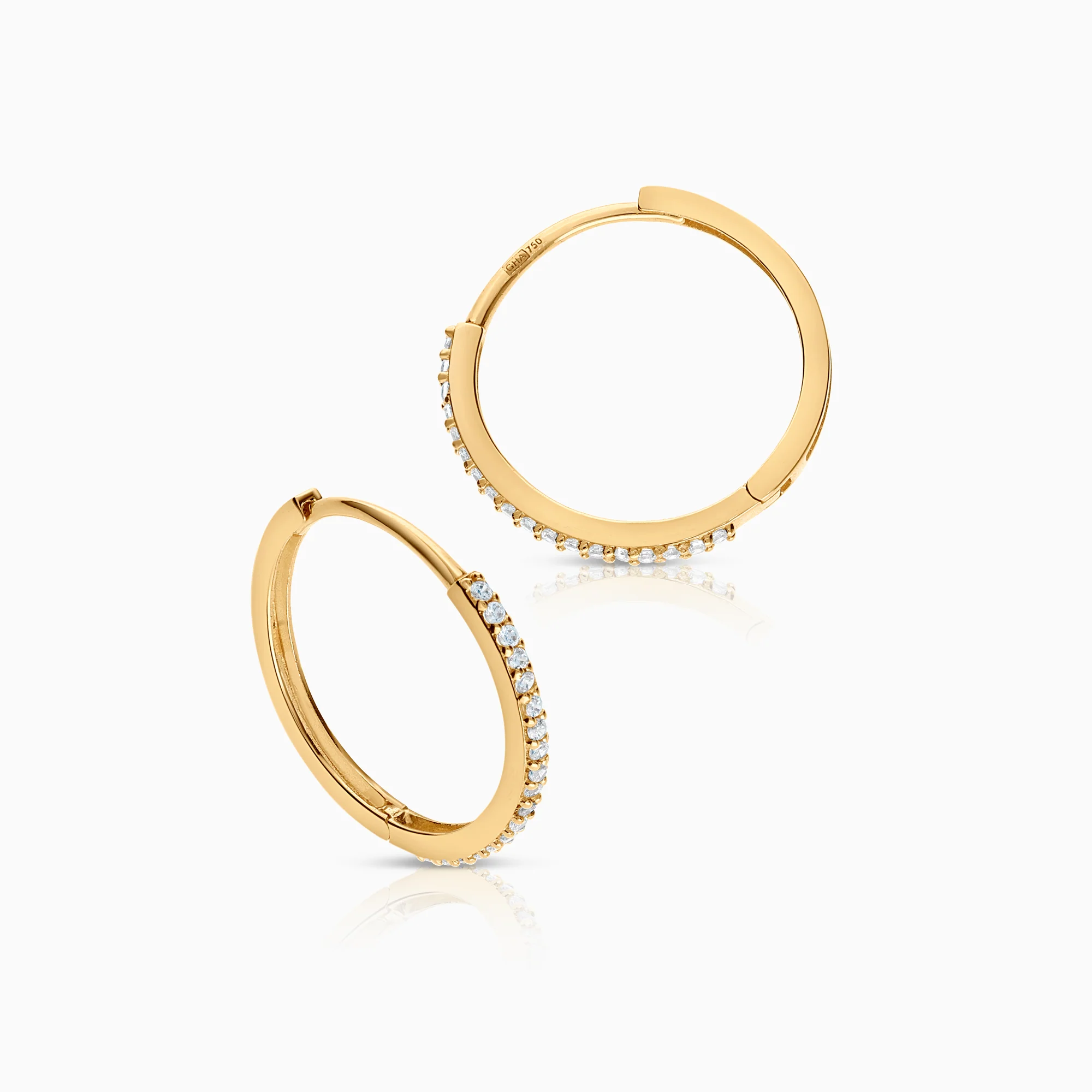 Hoop earrings 1.54g 18K gold - Image 2
