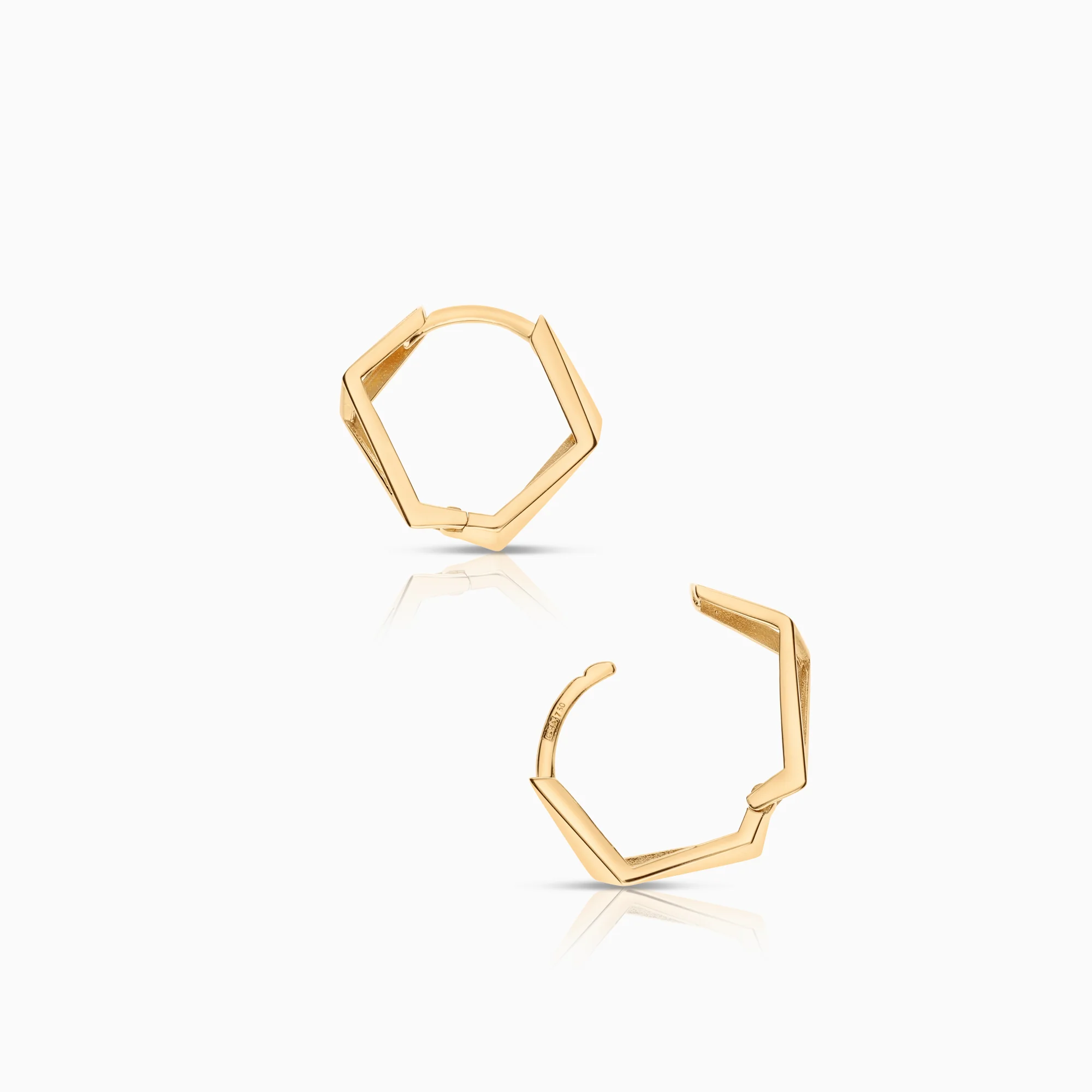 Gold Hoop Earrings 1.82g 18K gold - Image 2