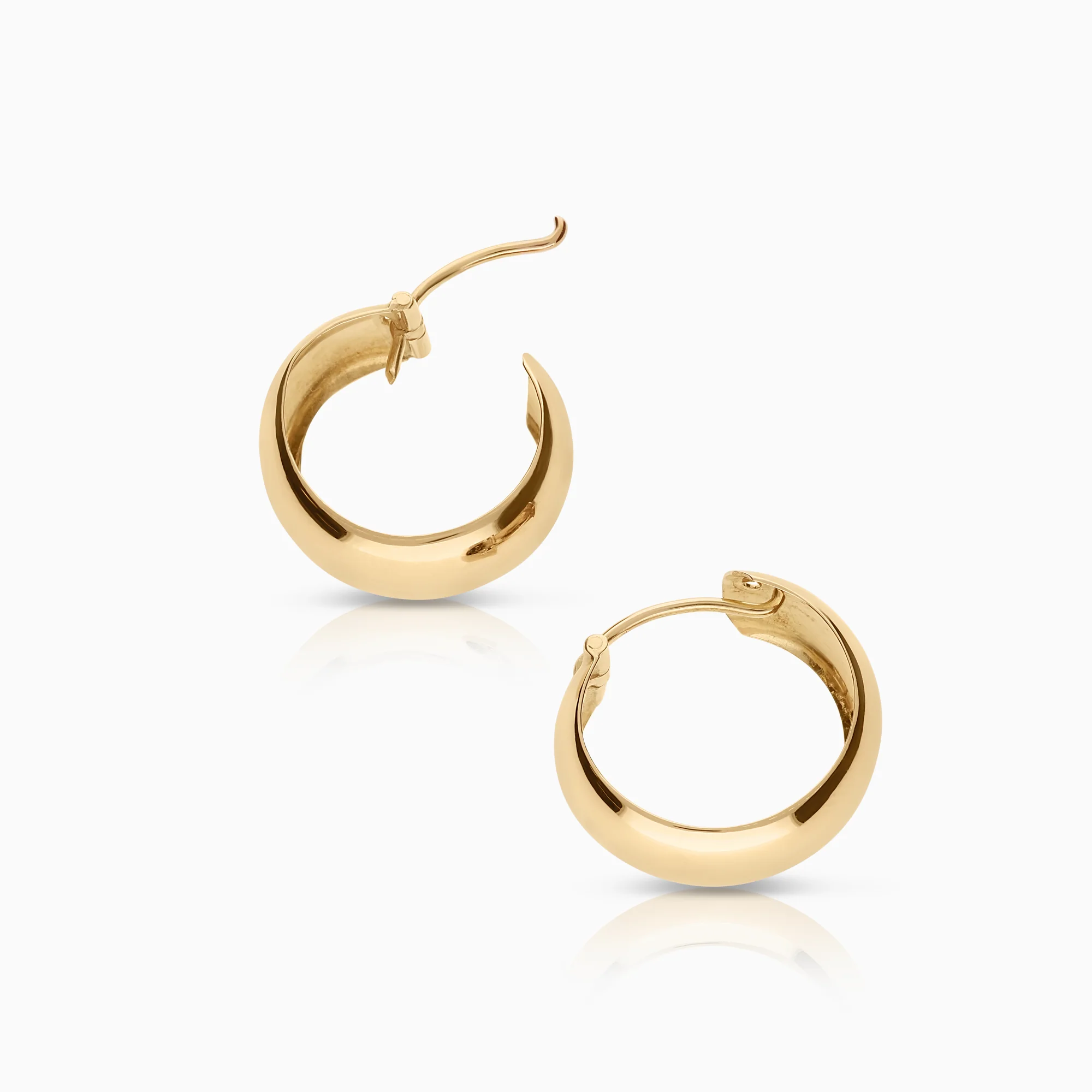 Hoop earrings 1.91g 14K gold - Image 2