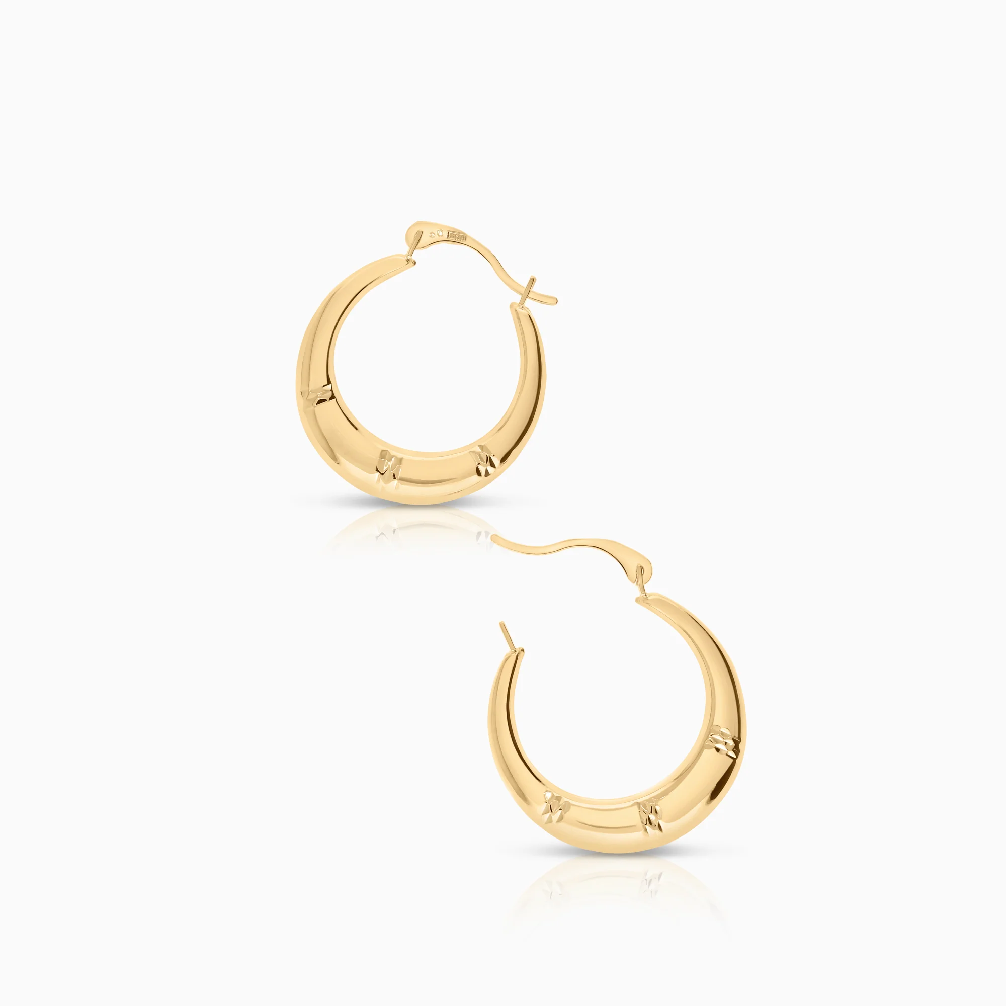 Hoop earrings 1.57g 18K gold - Image 2