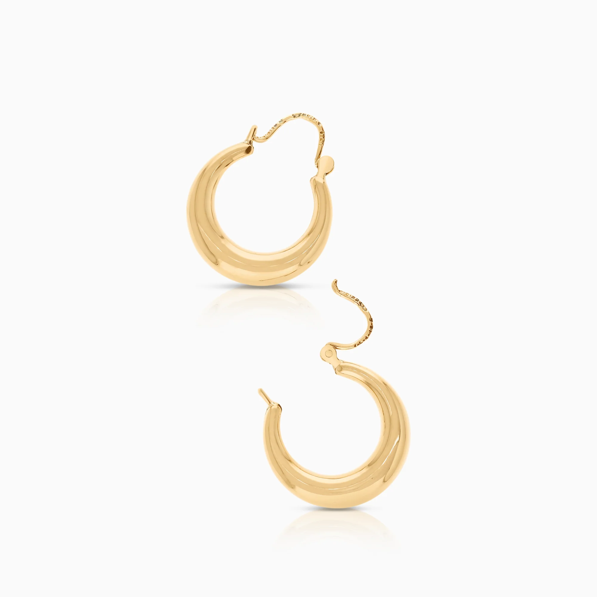 Hoop earrings 1.84g 18K gold - Image 2