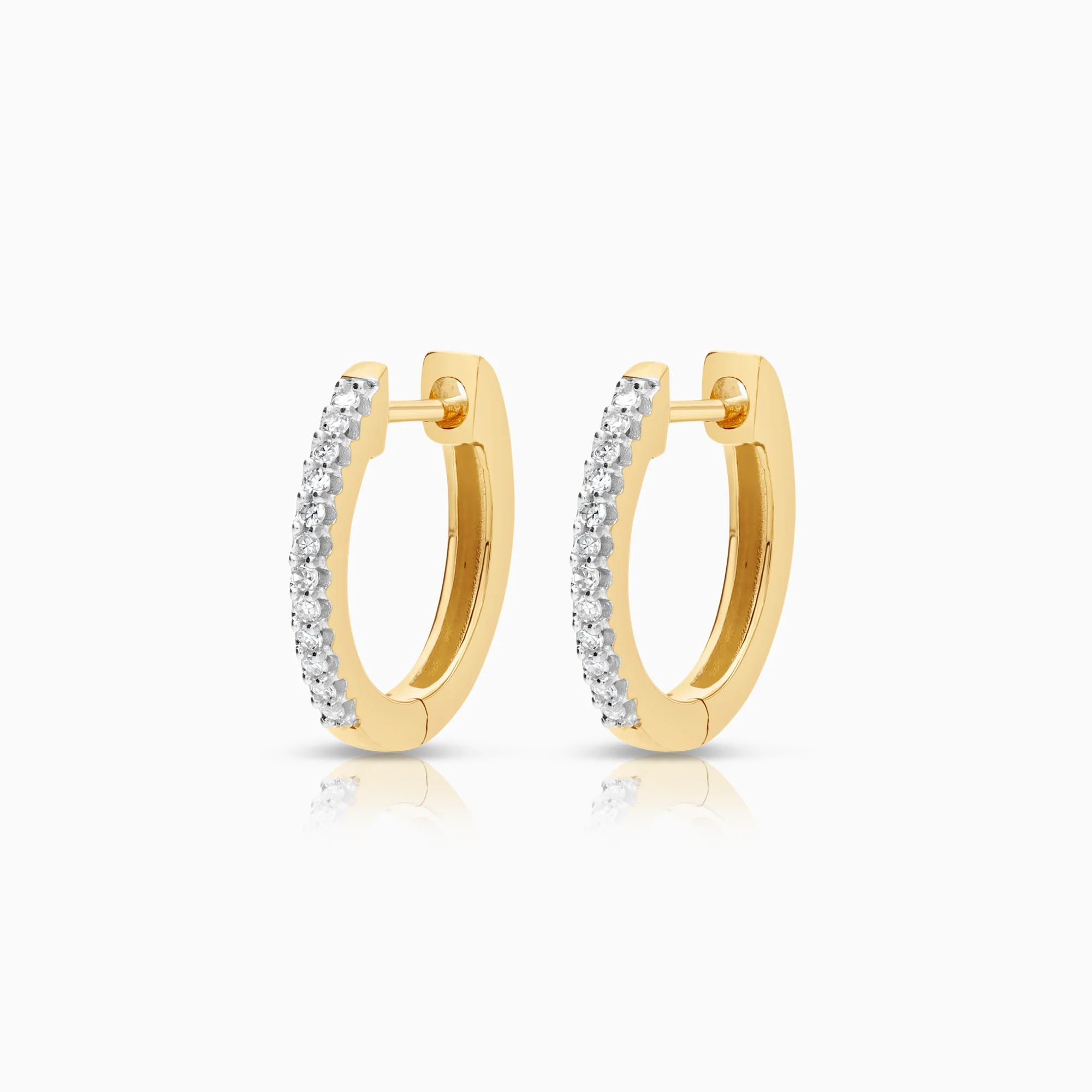 Hoops diamonds 0.07ct 18K gold