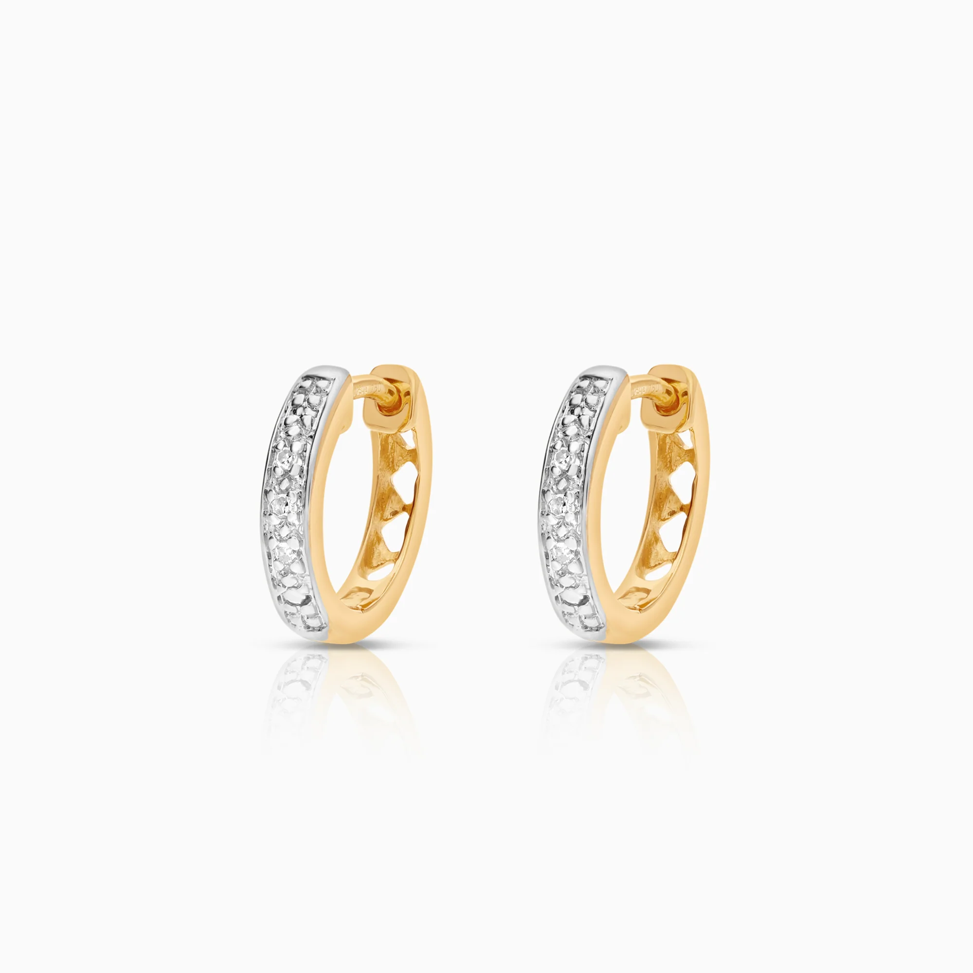 Hoop Earrings 0.02ct 18K Gold