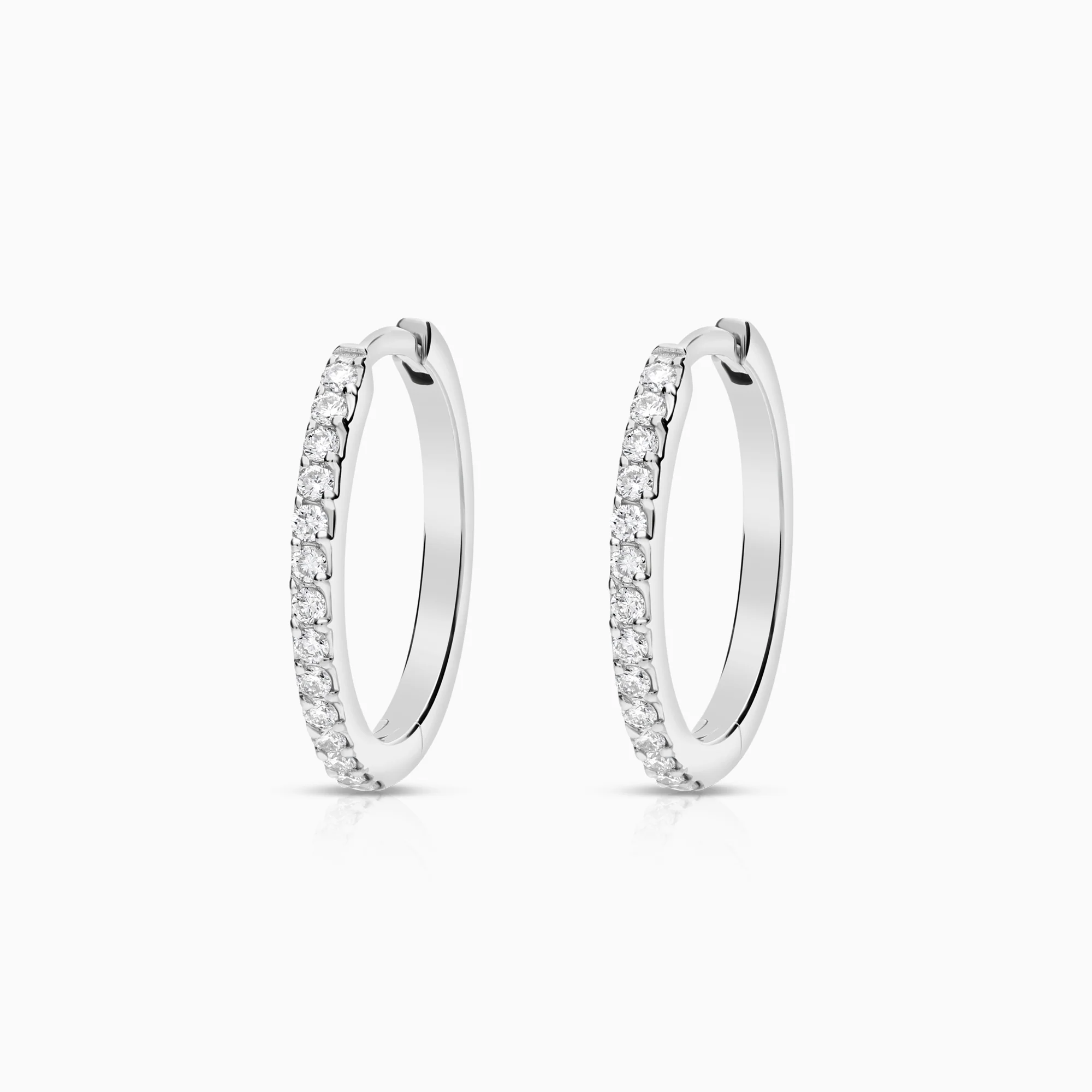 Hoop earrings 0.30ct 18K white gold