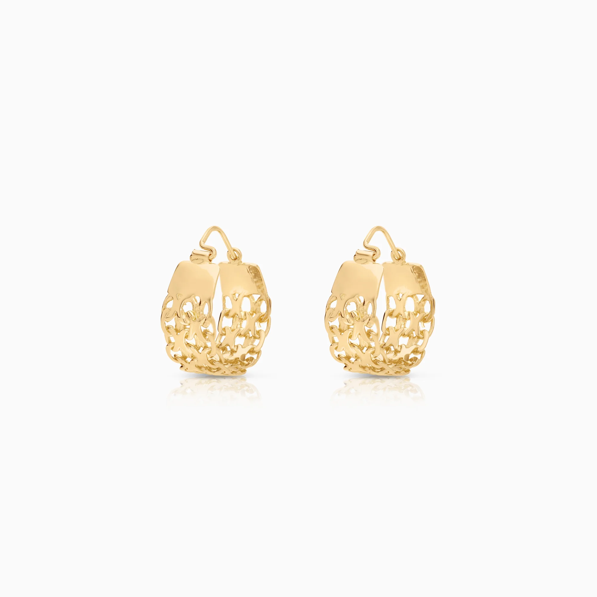 Hoop earrings X-link 5.99g 18K gold