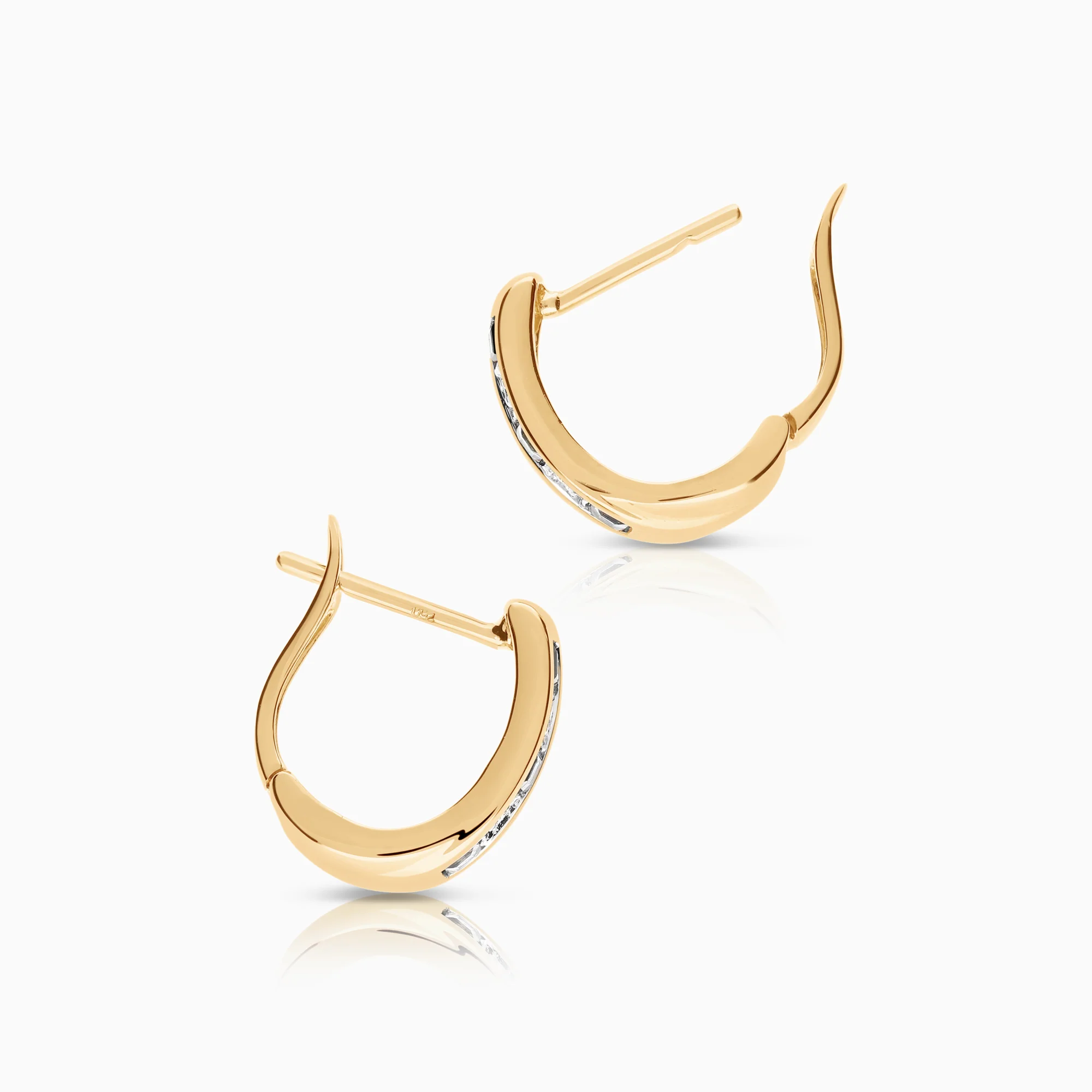 Hoop Earrings 0.02ct 18K Gold - Image 2