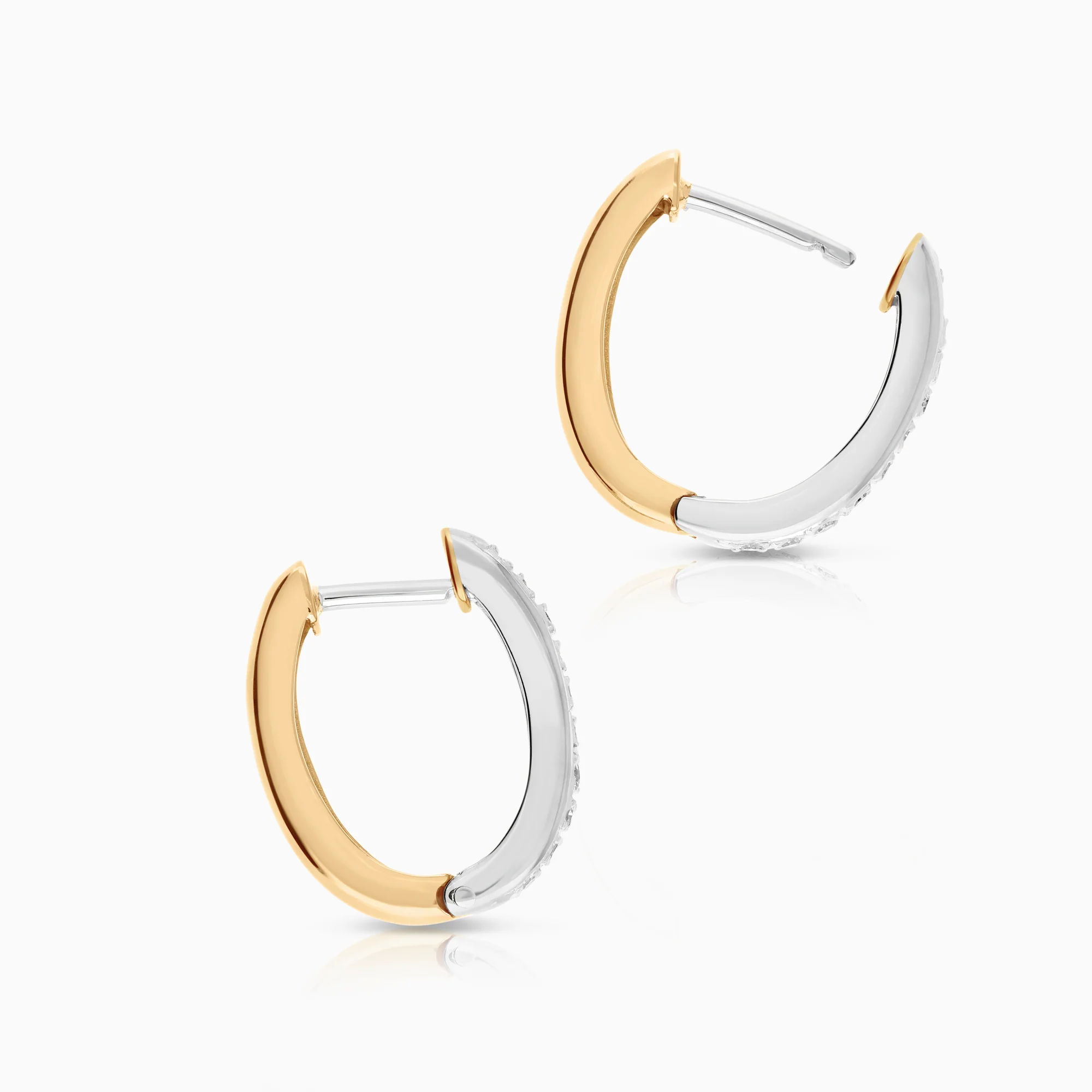 Hoop earrings diamonds 0.20ct 18K gold - Image 2