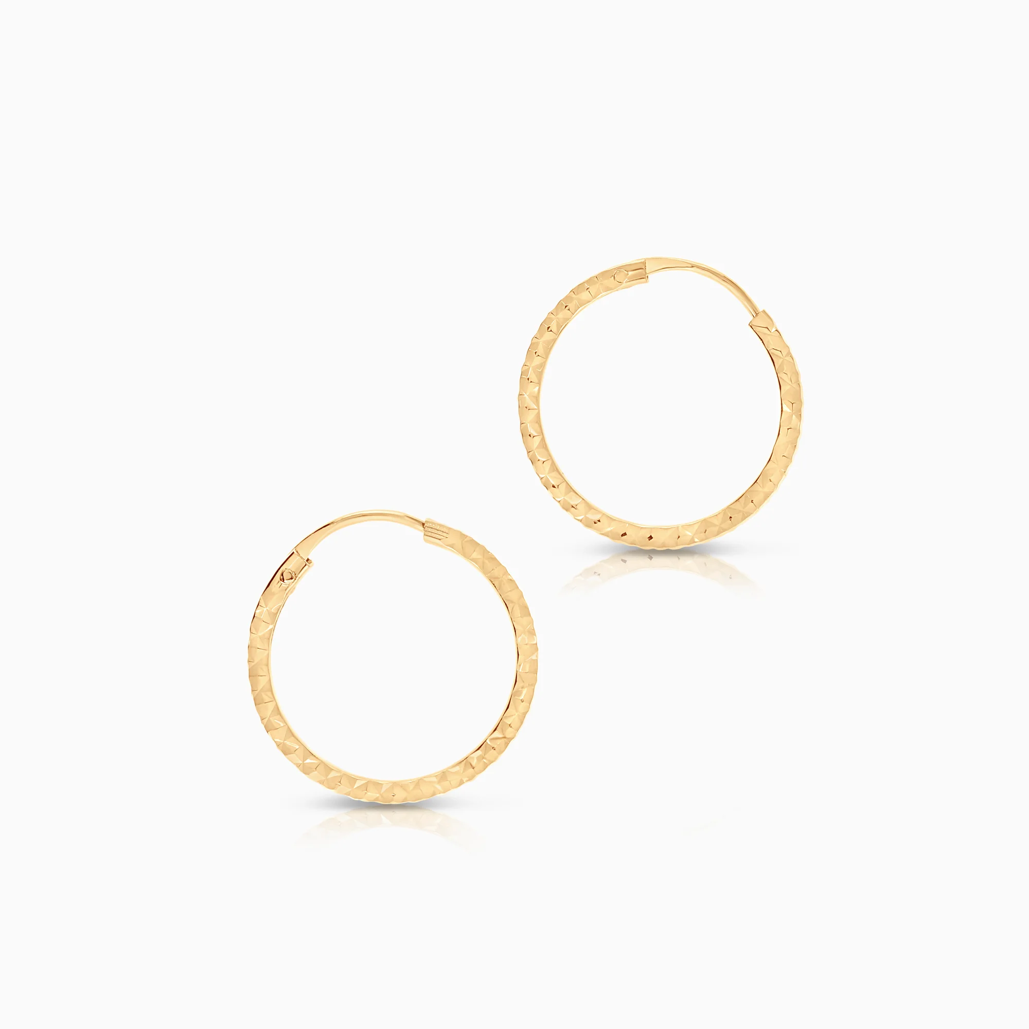 Hoop earrings 0.50g 18K gold - Image 2